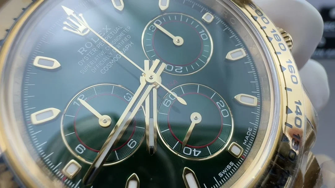 Rolex Green Dial — photographed off the sweep