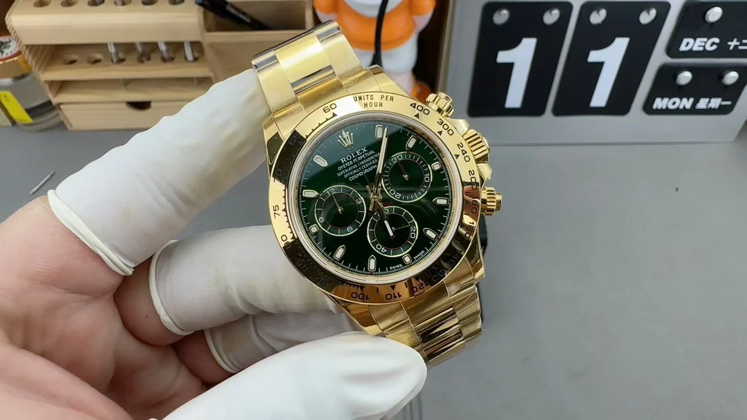 Rolex Green Dial — photographed off the sweep