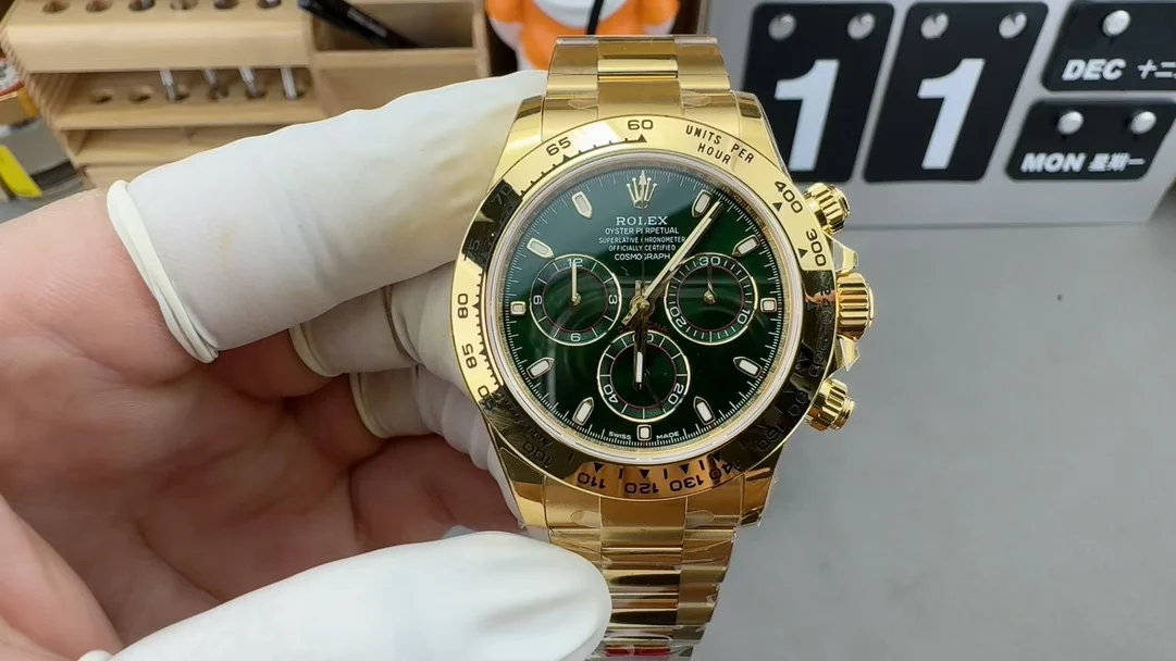 Rolex Green Dial — photographed off the sweep