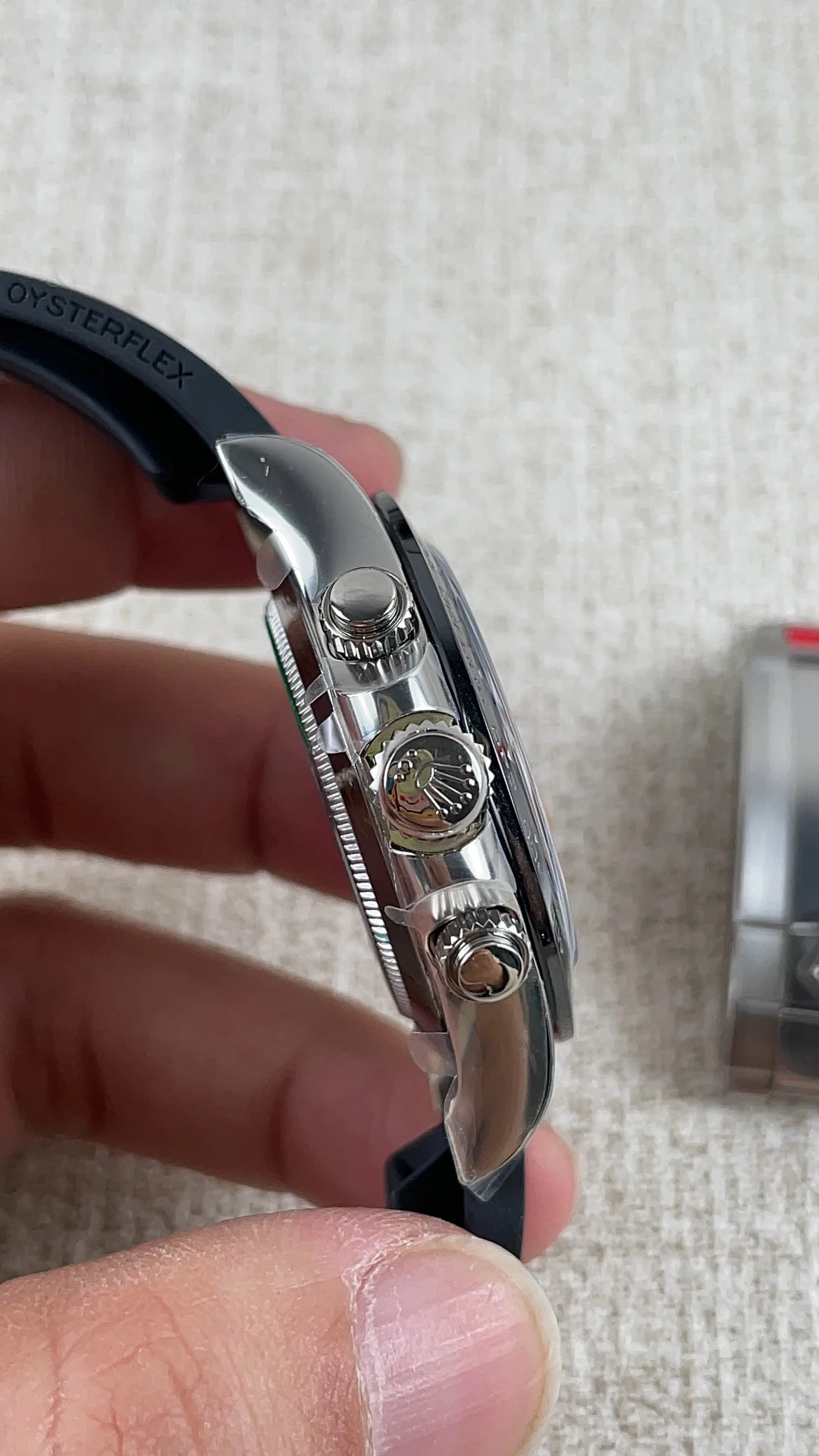 Rolex Grey Dial — photographed off the sweep