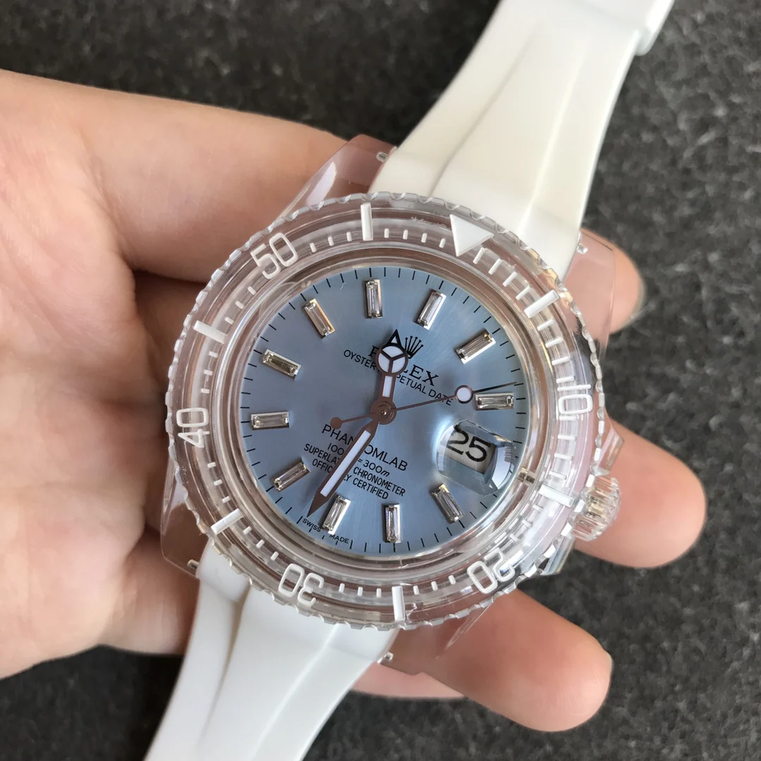 Rolex Ice Blue Blue Dial — photographed off the sweep