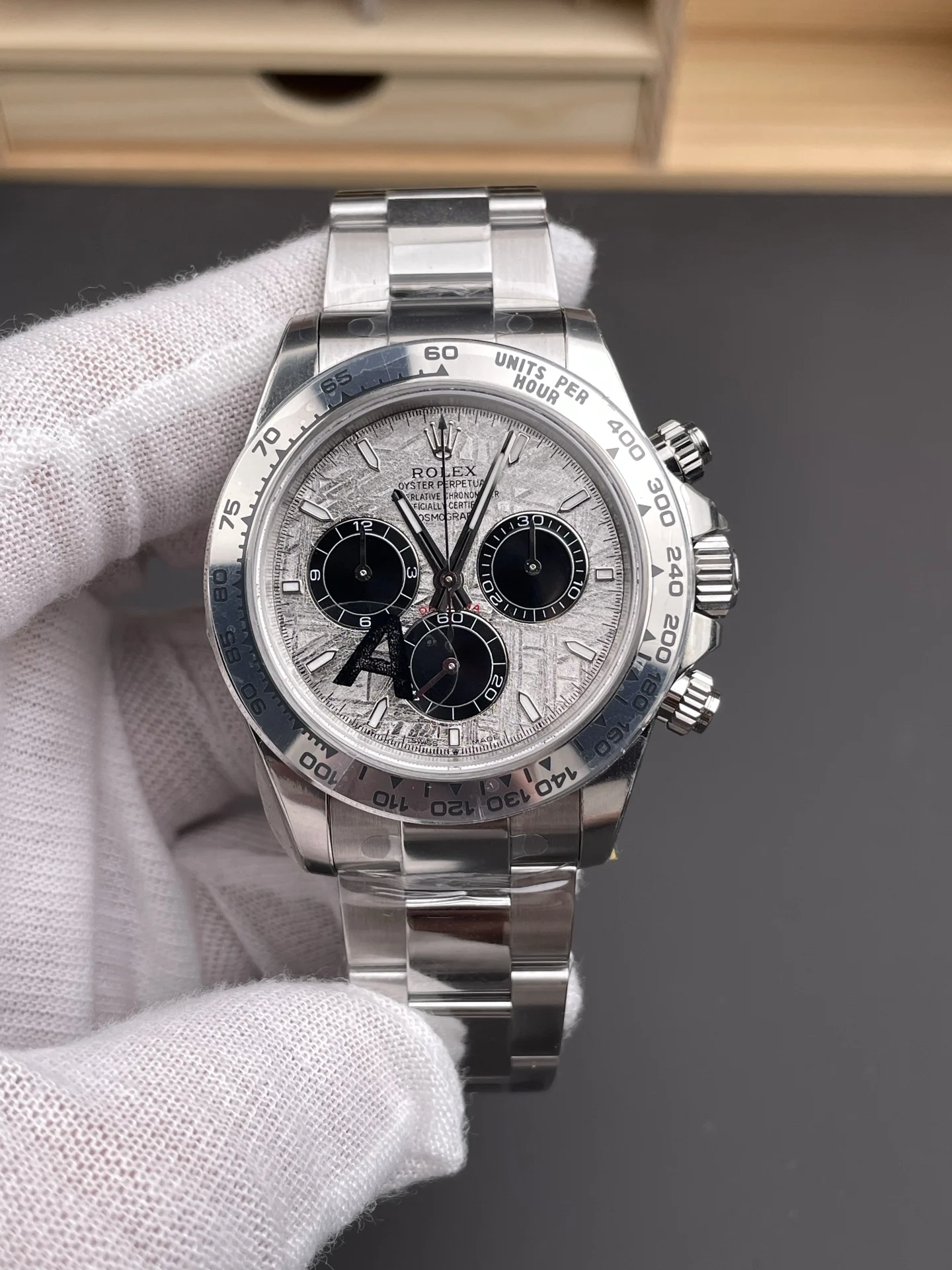 Rolex Le Mans Meteorite — photographed off the sweep