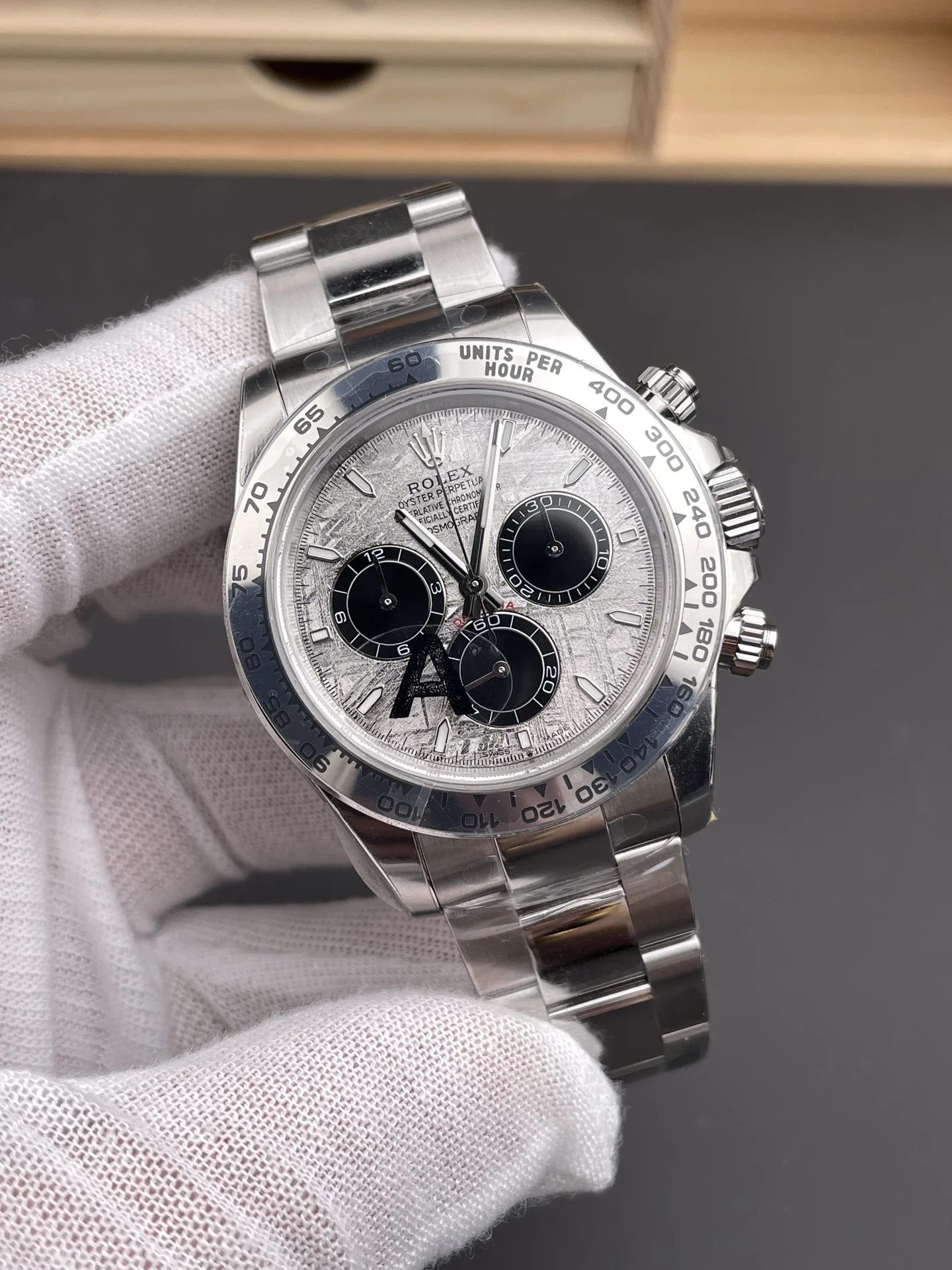 Rolex Le Mans Meteorite — photographed off the sweep