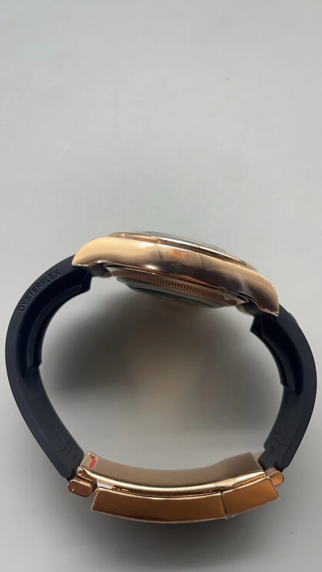 Rolex Meteorite Rose Gold — photographed off the sweep