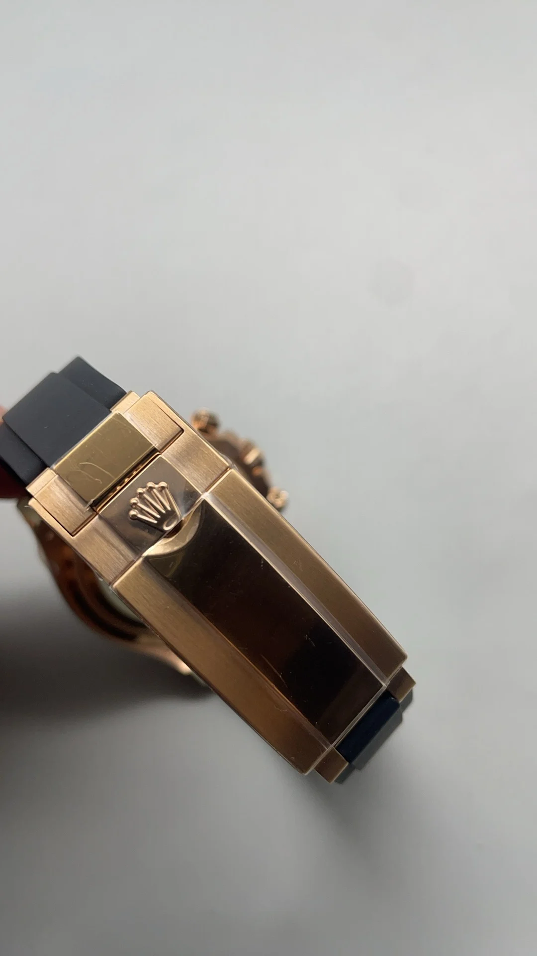 Rolex Meteorite Rose Gold — photographed off the sweep