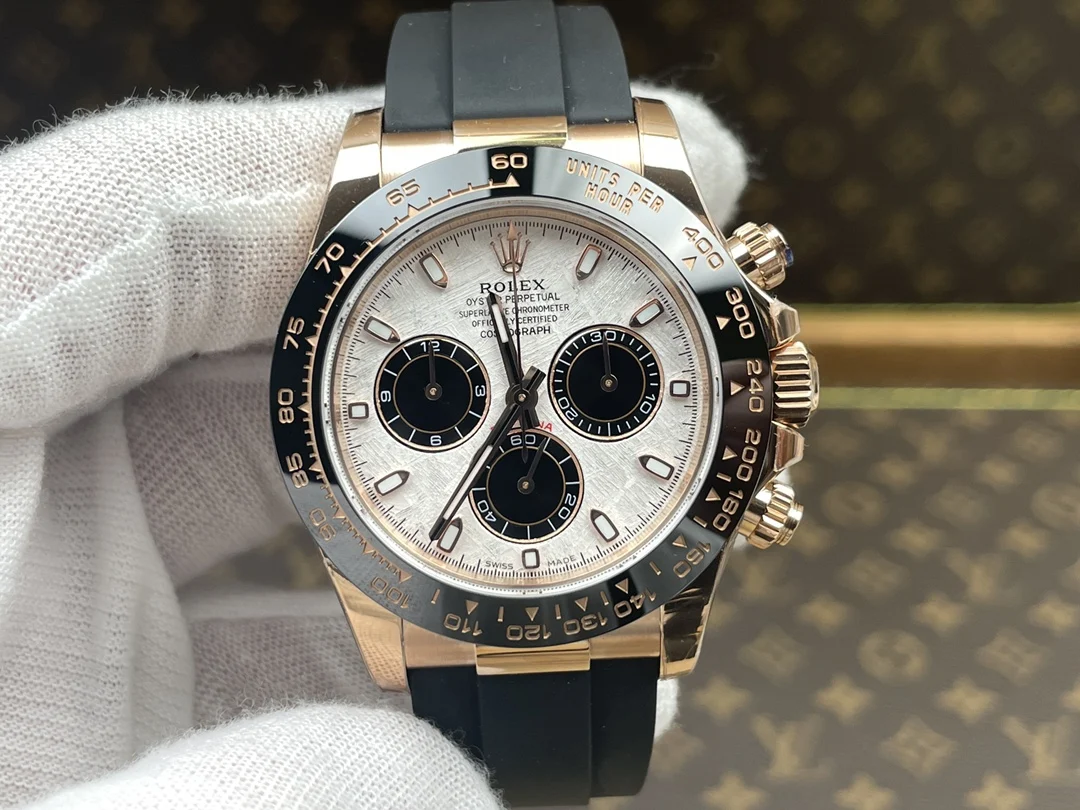 Rolex Meteorite Rose Gold — photographed off the sweep