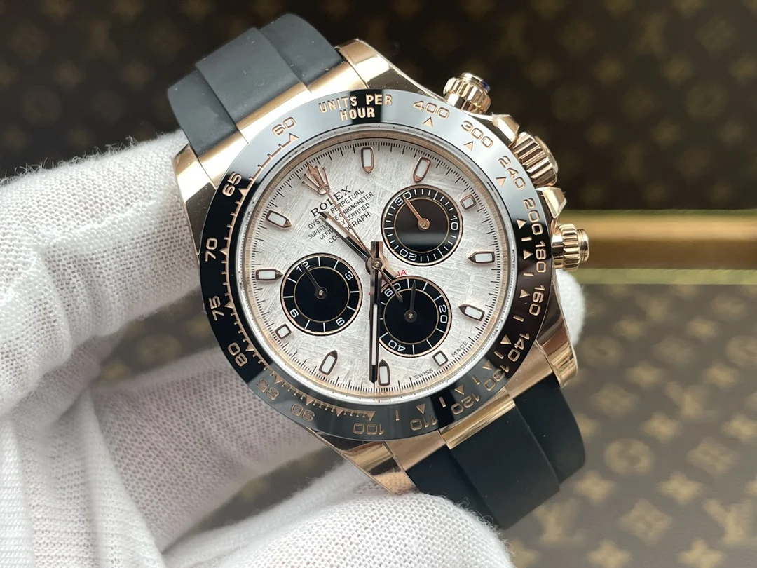 Rolex Meteorite Rose Gold — photographed off the sweep