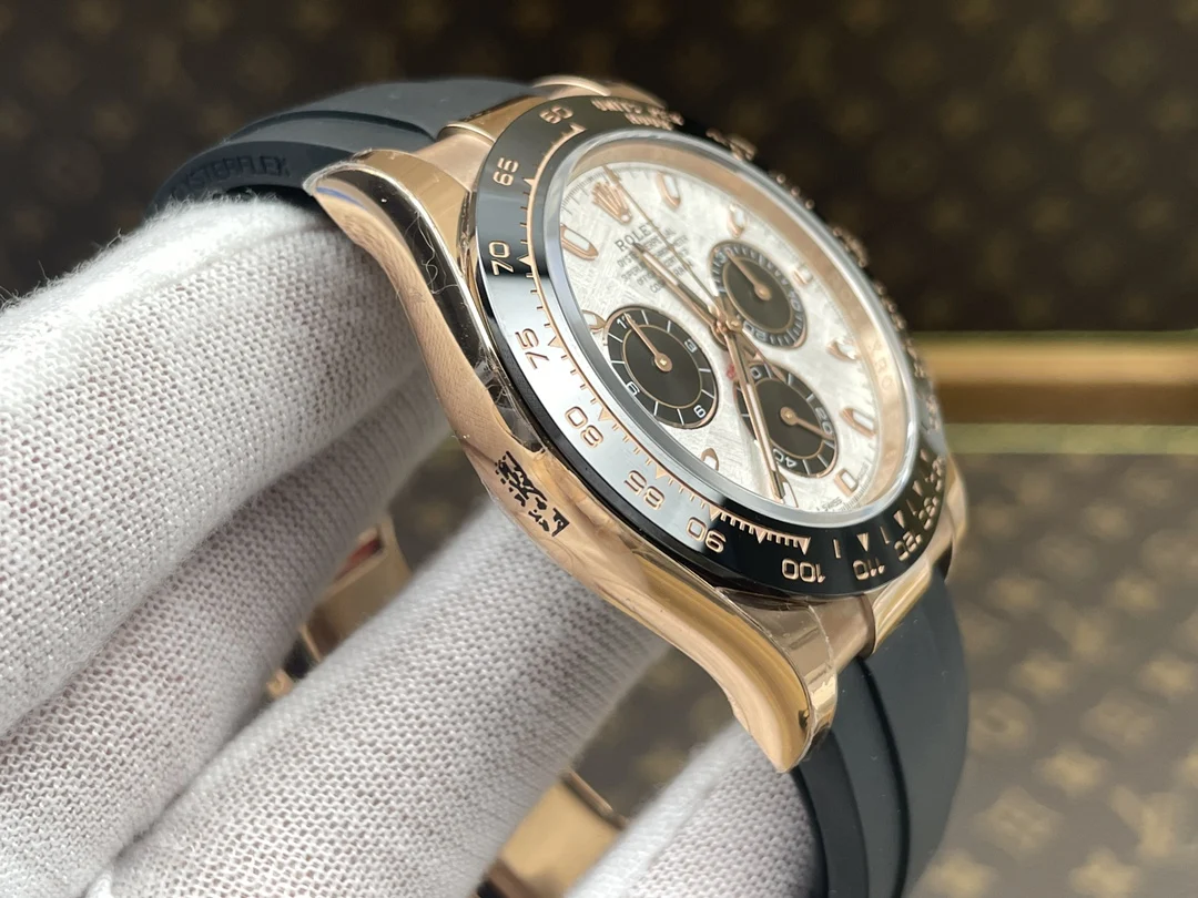 Rolex Meteorite Rose Gold — photographed off the sweep