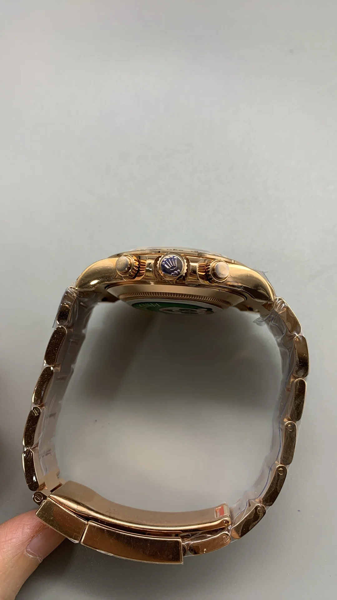 Rolex Meteorite Rose Gold — photographed off the sweep