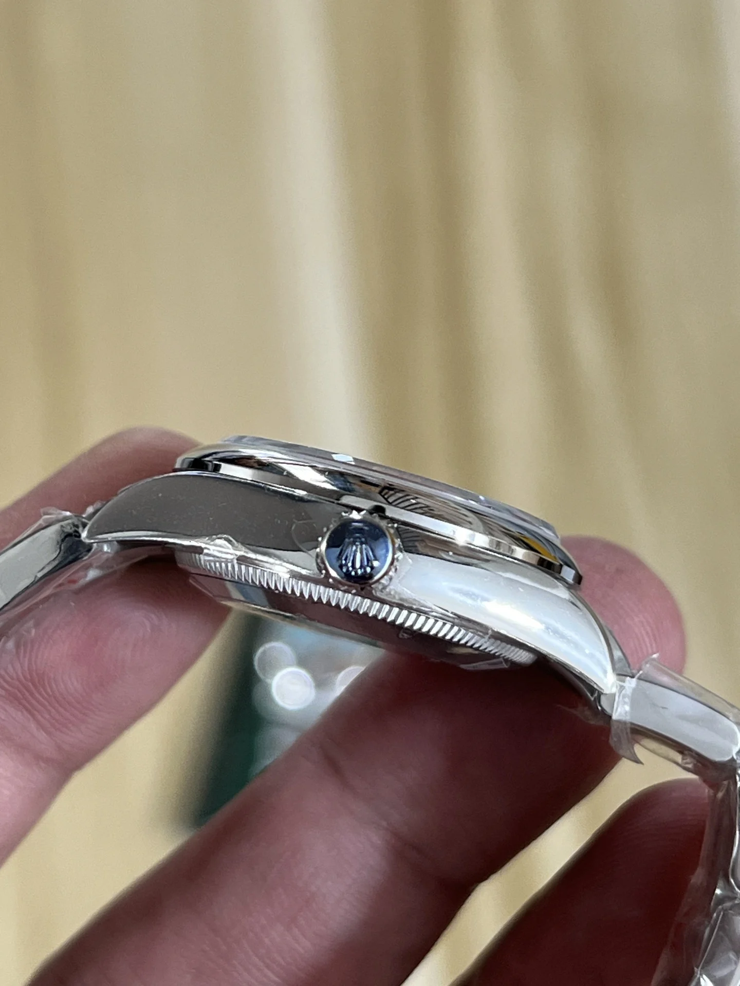 Rolex Oyster Perpetual — photographed off the sweep