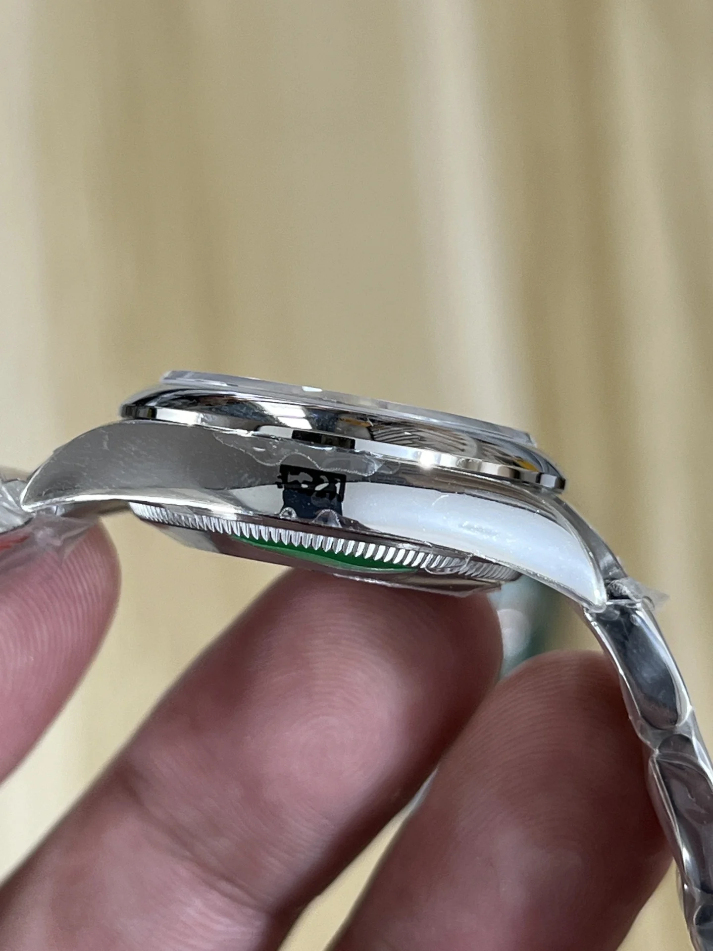 Rolex Oyster Perpetual — photographed off the sweep