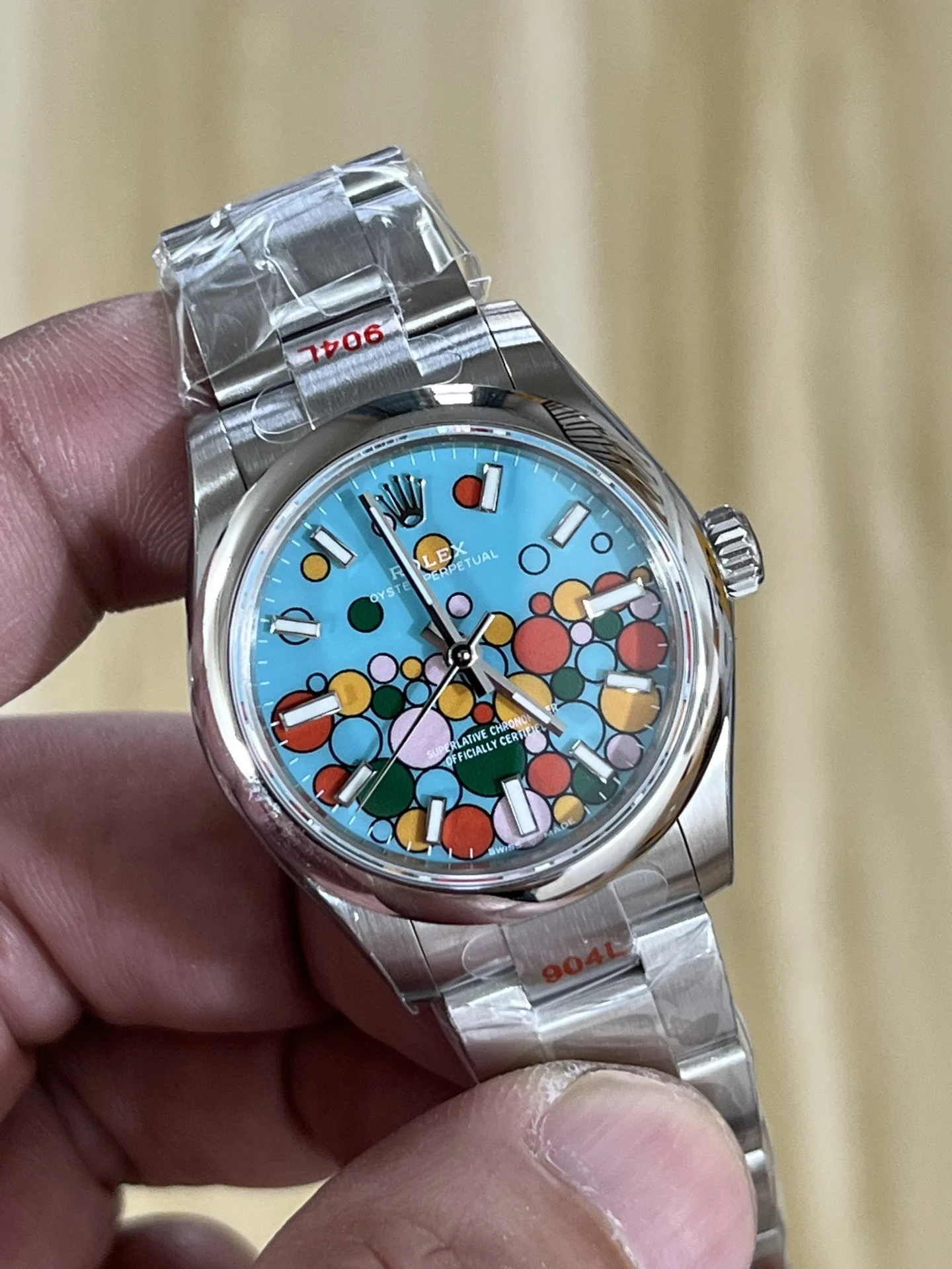 Rolex Oyster Perpetual — photographed off the sweep