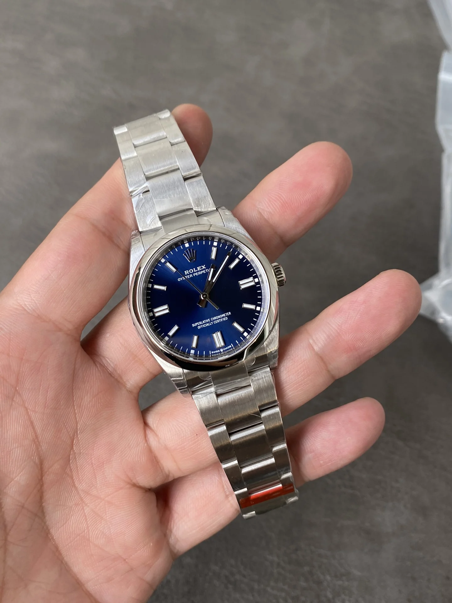 Rolex Oyster Perpetual 36mm — photographed off the sweep