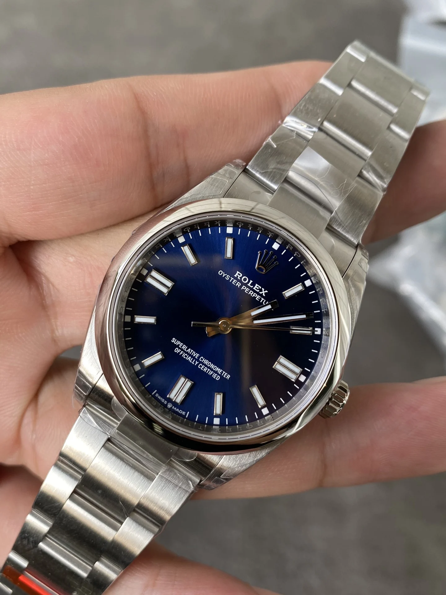 Rolex Oyster Perpetual 36mm — photographed off the sweep