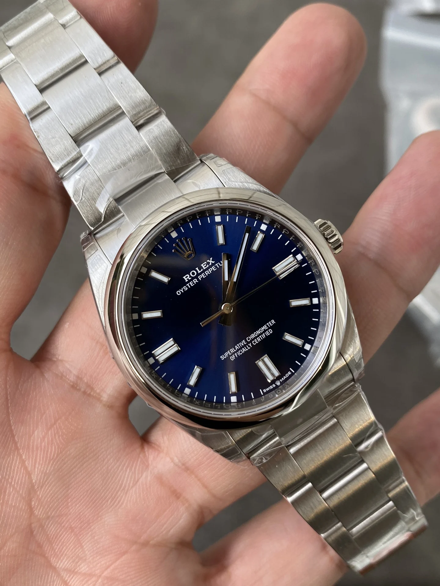 Rolex Oyster Perpetual 36mm — photographed off the sweep
