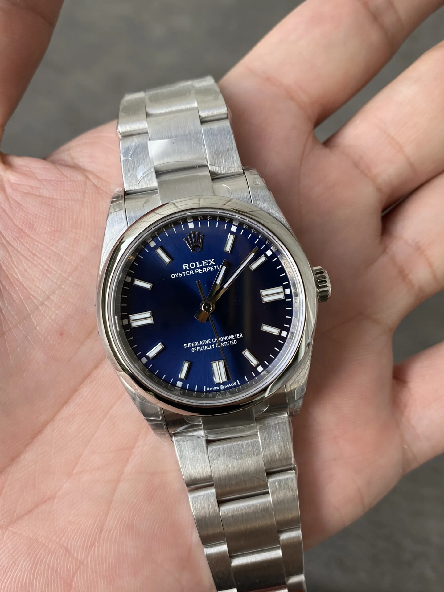 Rolex Oyster Perpetual 36mm — photographed off the sweep