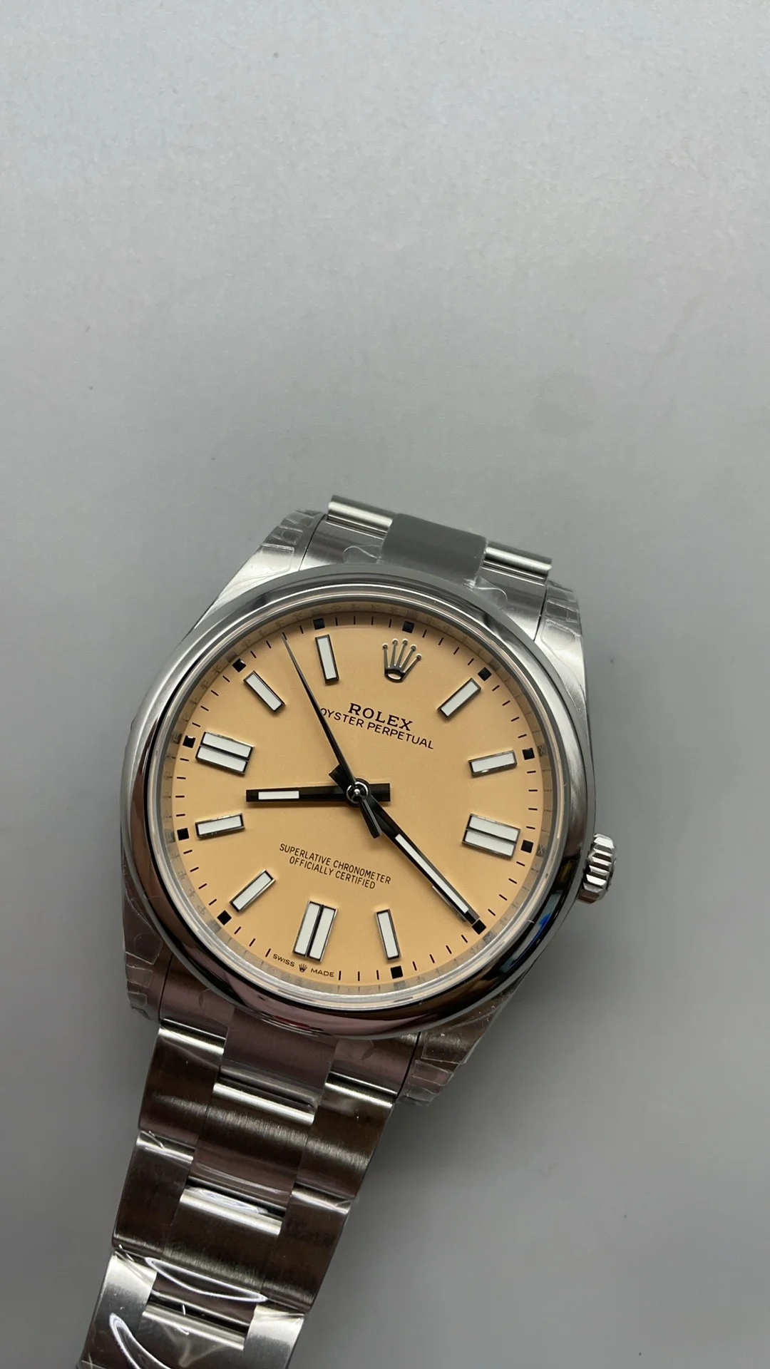 Rolex Oyster Perpetual 41mm — photographed off the sweep