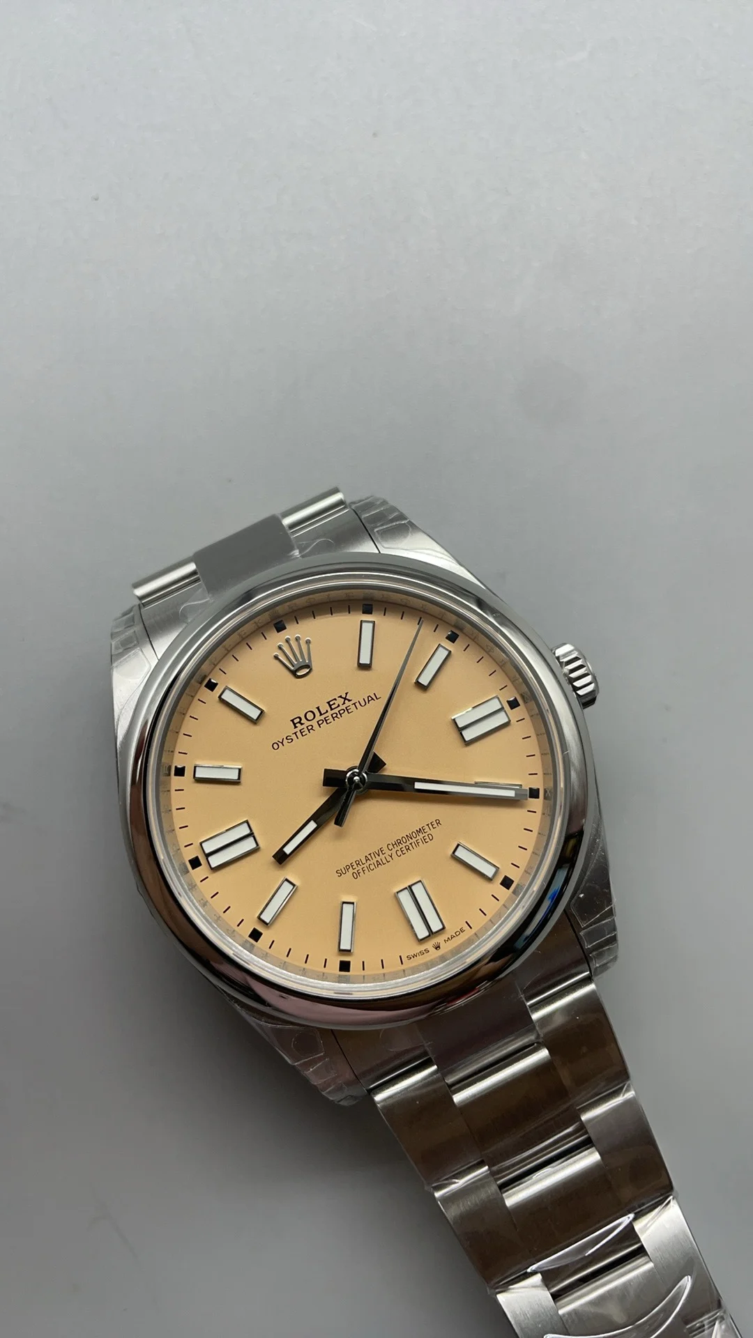 Rolex Oyster Perpetual 41mm — photographed off the sweep