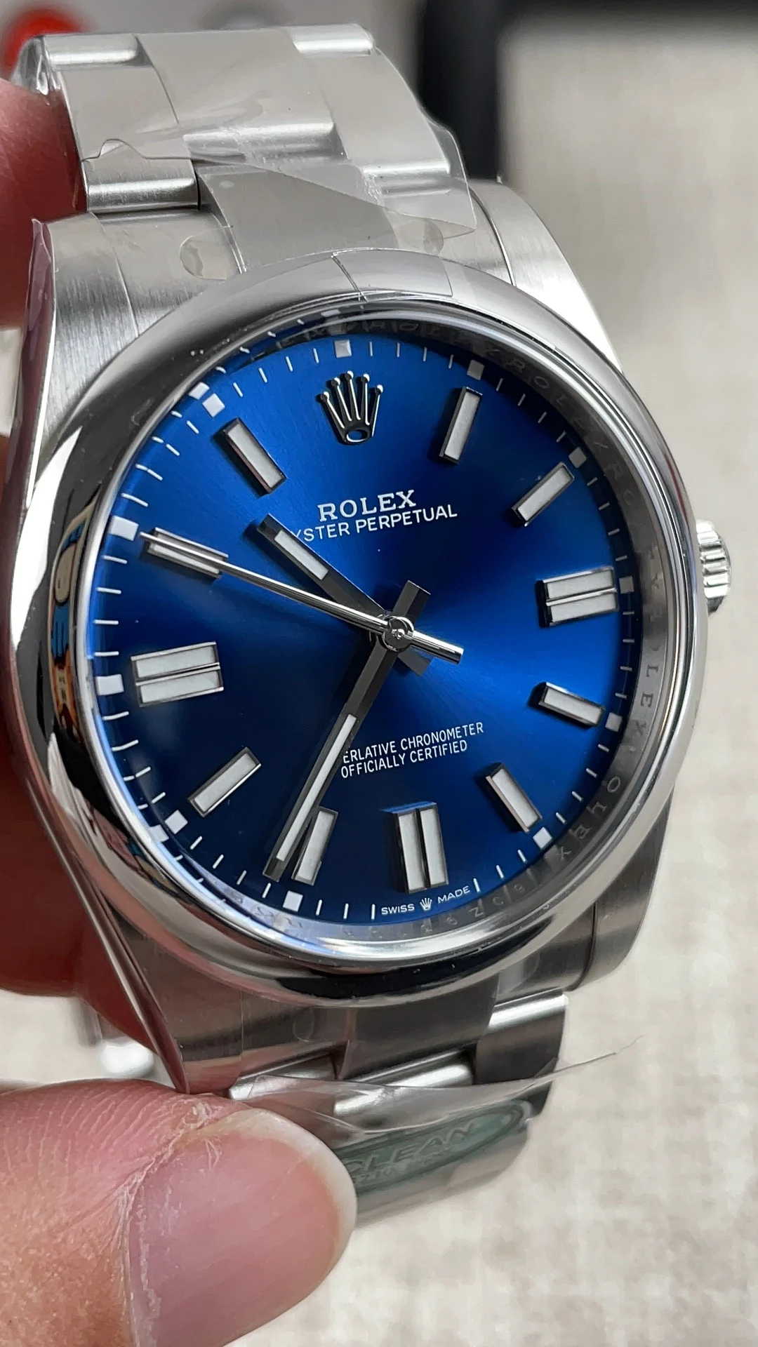 Rolex Oyster Perpetual 41mm — photographed off the sweep