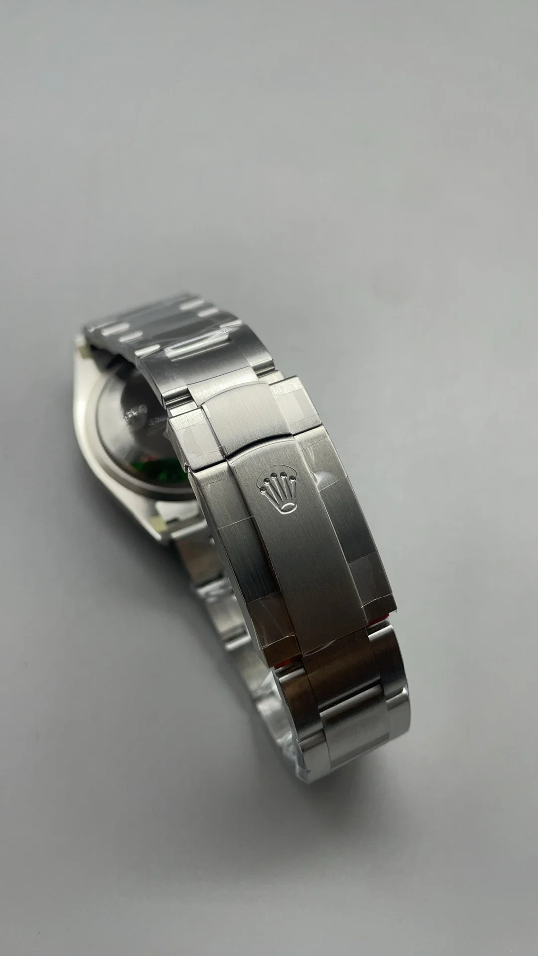 Rolex Oyster Perpetual Black Dial 36mm — photographed off the sweep