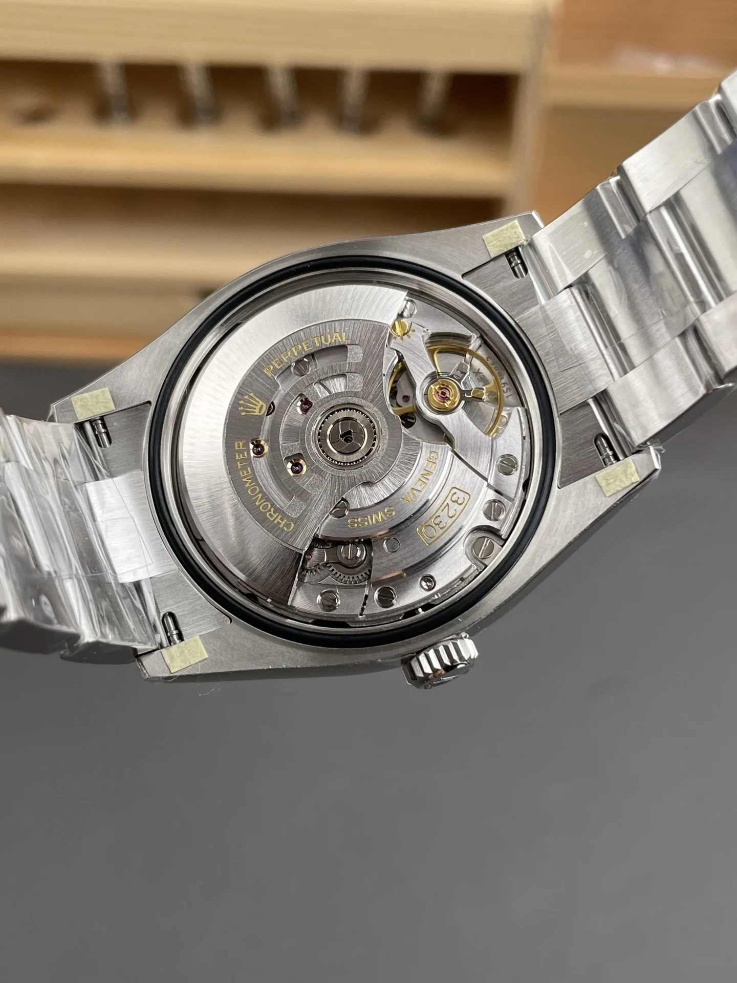 Rolex Oyster Perpetual Blue Dial 36mm — photographed off the sweep