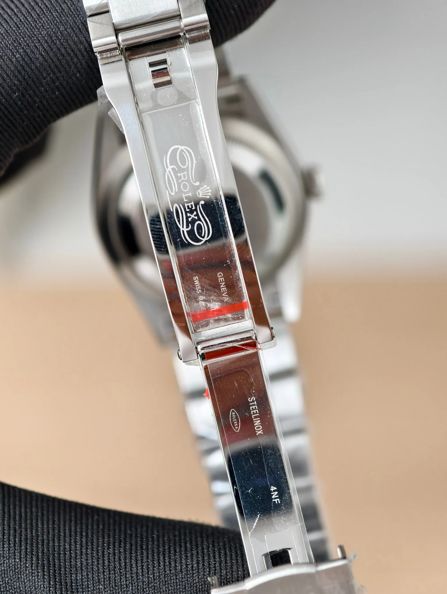 Rolex Oyster Perpetual Blue Dial 36mm — photographed off the sweep