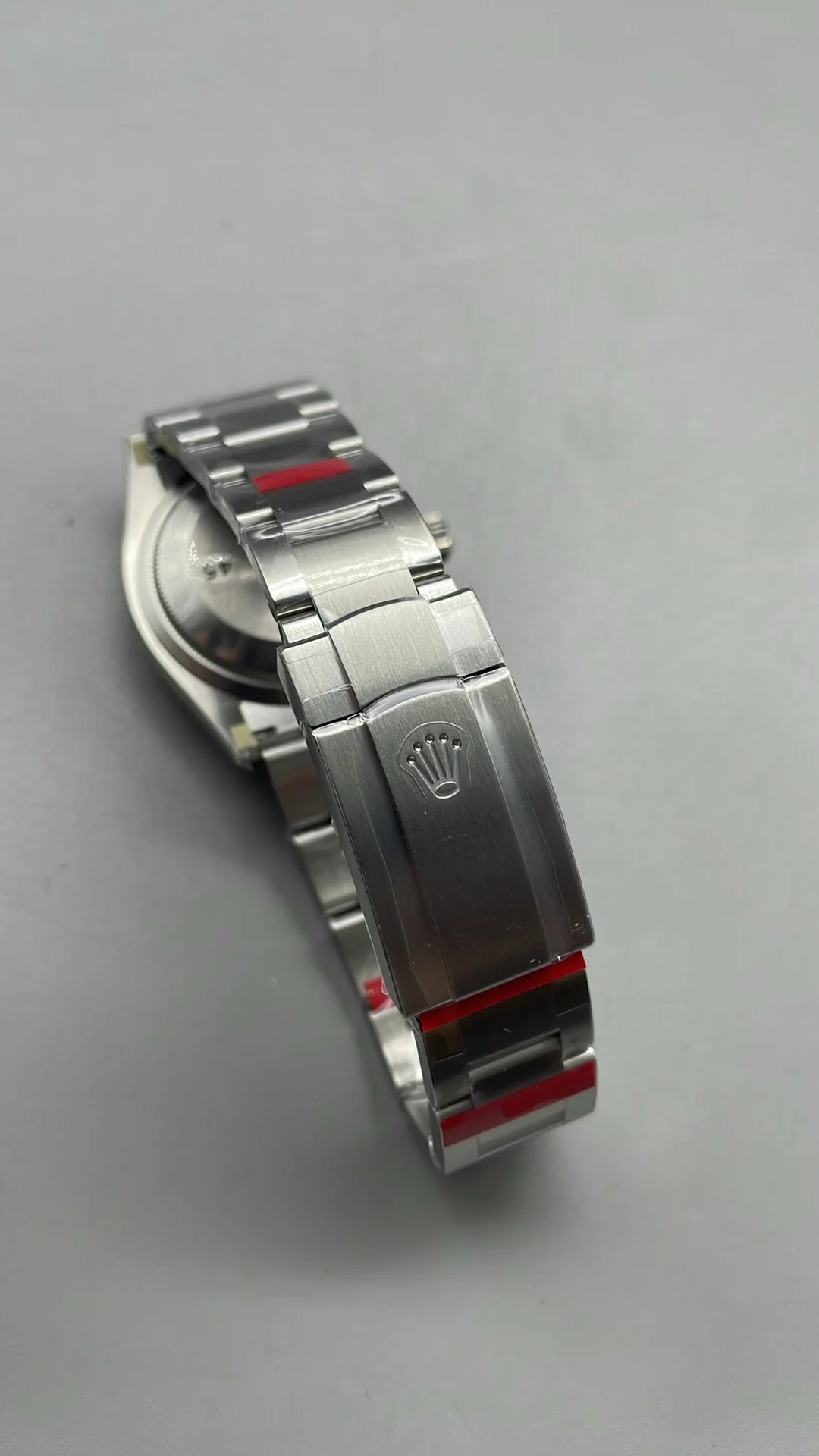 Rolex Oyster Perpetual Blue Dial 36mm — photographed off the sweep