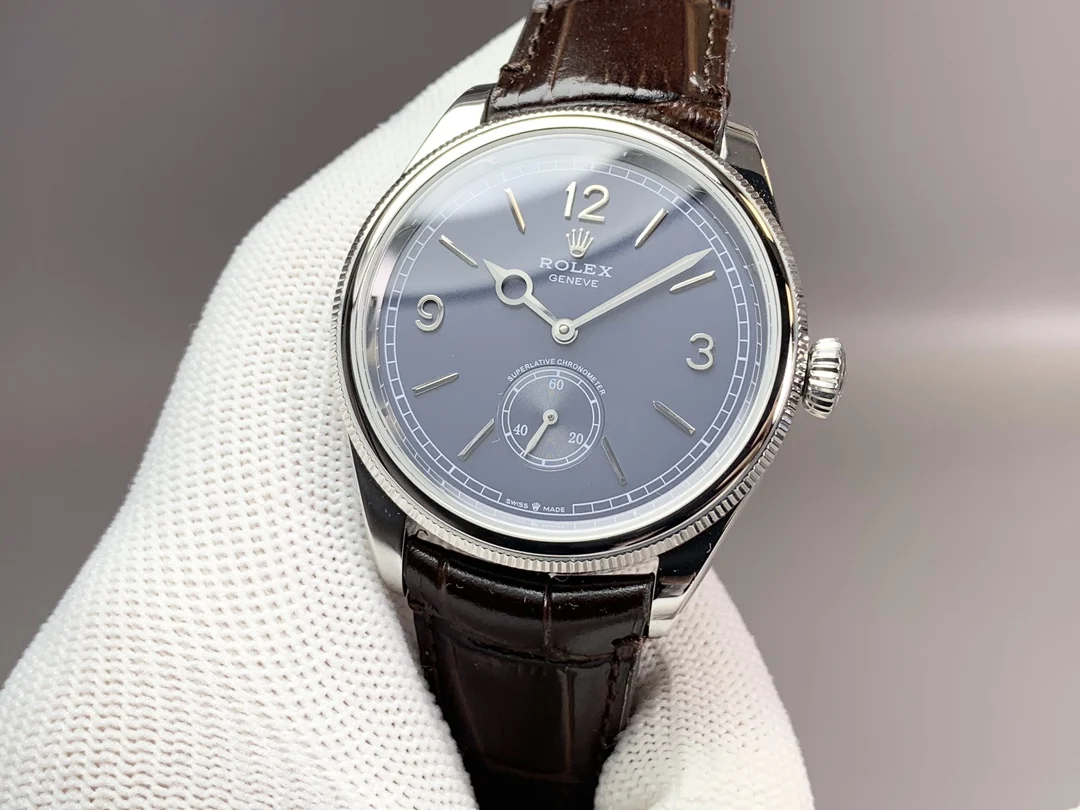 Rolex Oyster Perpetual Blue Dial 39mm — photographed off the sweep