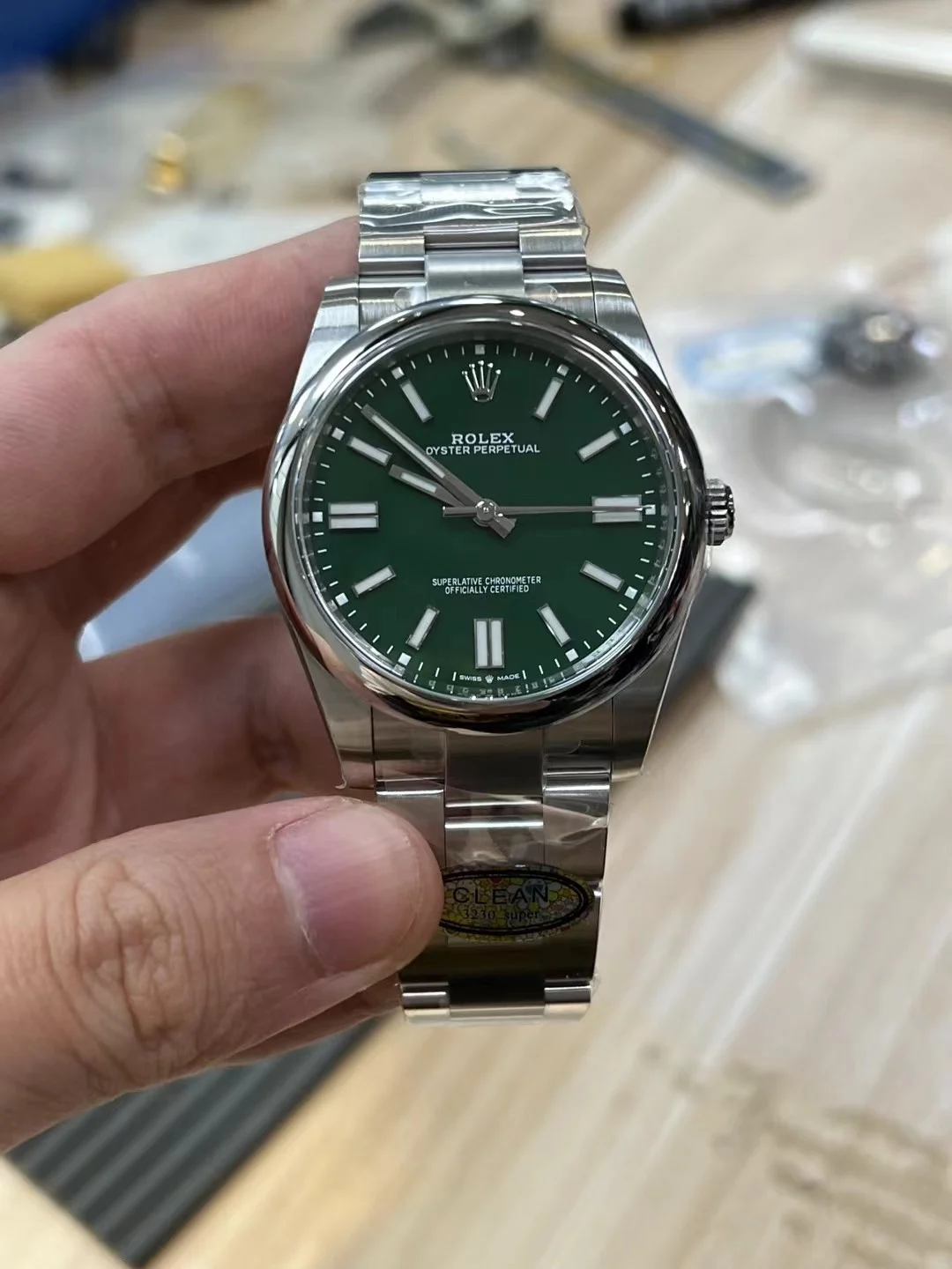 Rolex Oyster Perpetual Green Dial