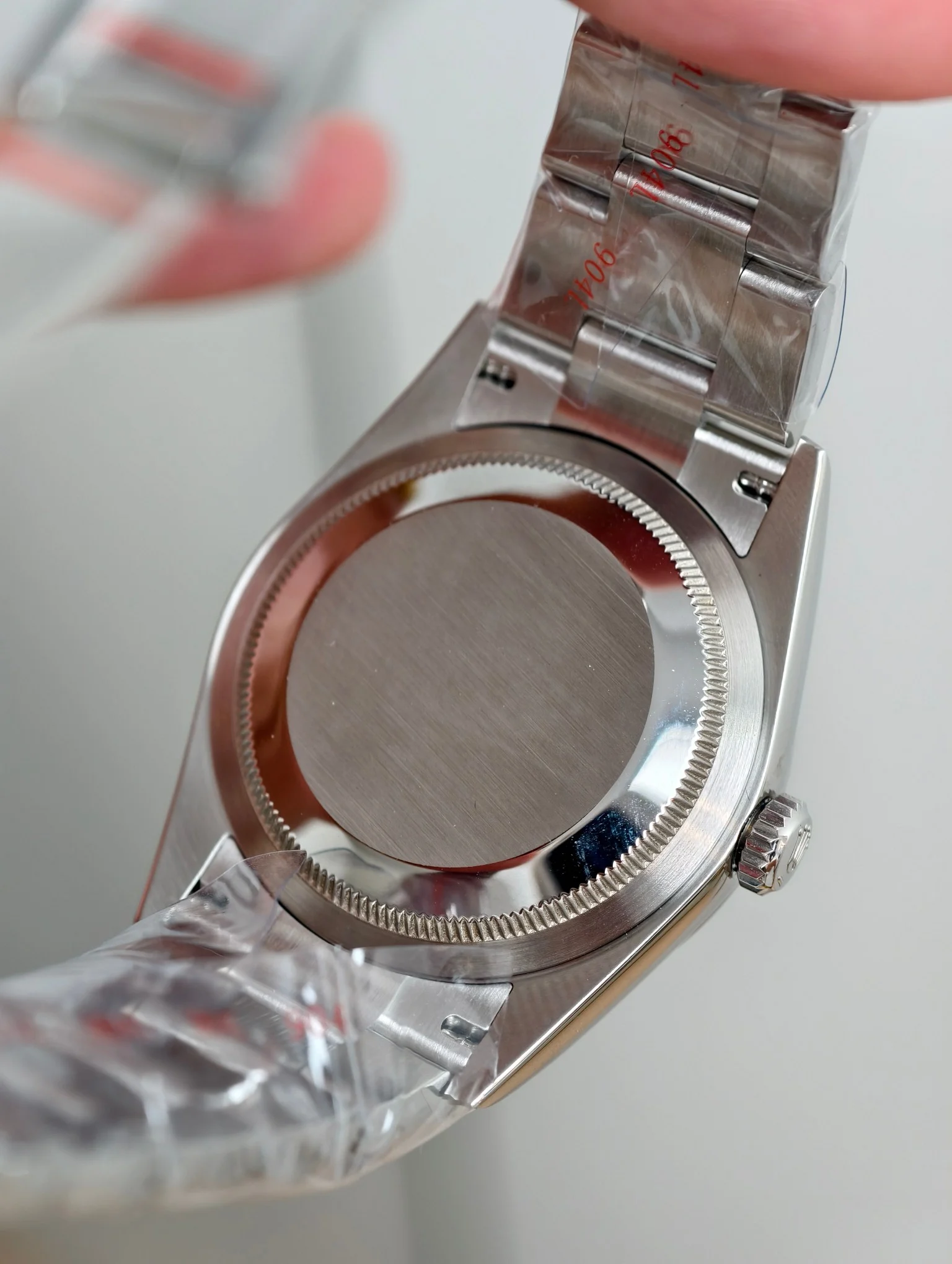 Rolex Oyster Perpetual Green Dial 36mm — photographed off the sweep