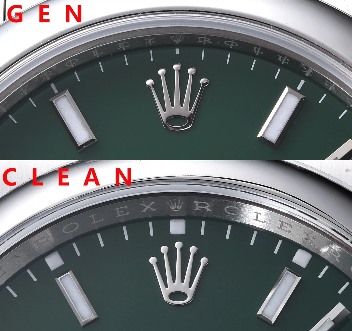 Rolex Oyster Perpetual Green Dial 41mm β photographed off the sweep