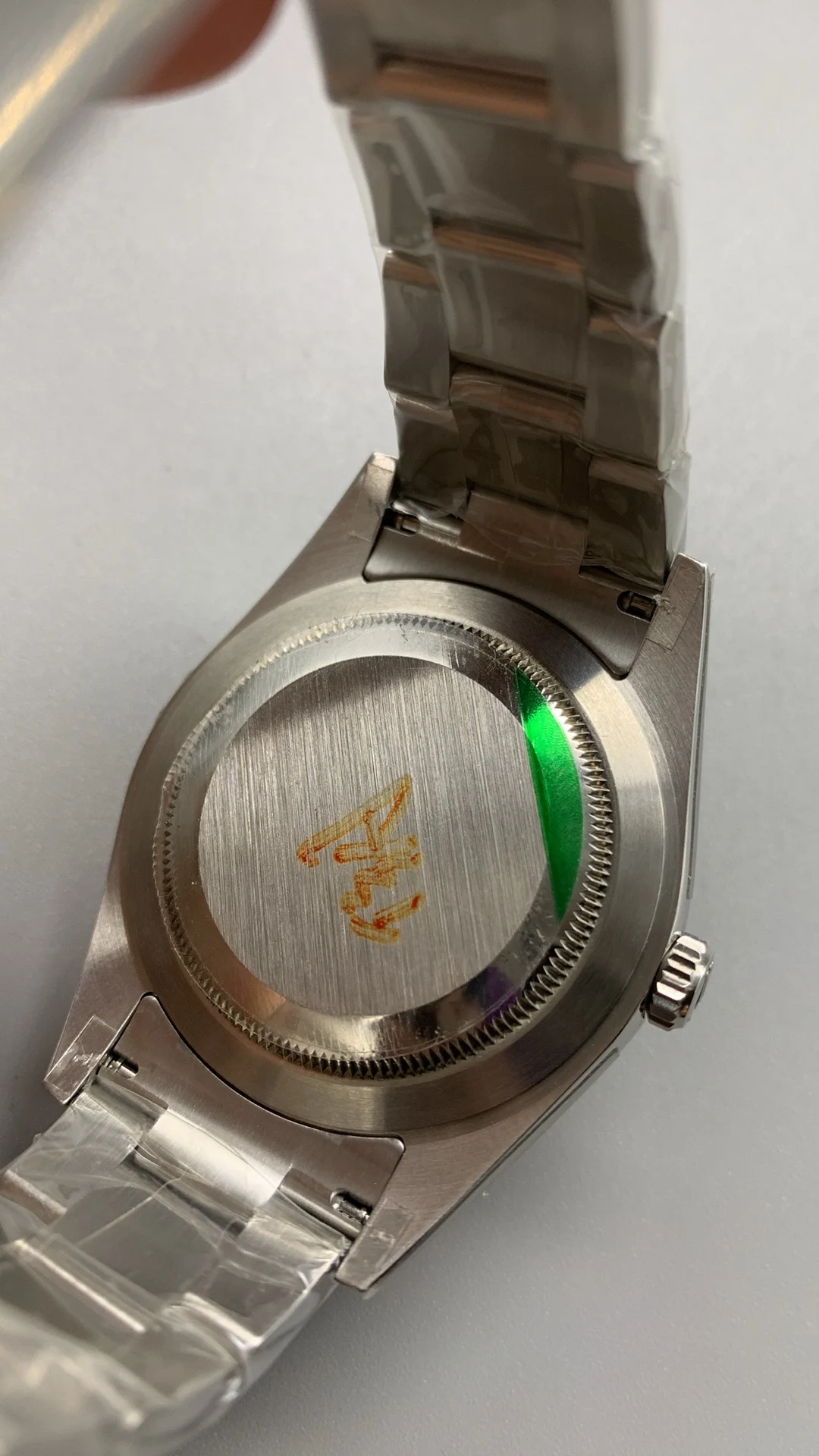 Rolex Oyster Perpetual Grey Dial 39mm — photographed off the sweep