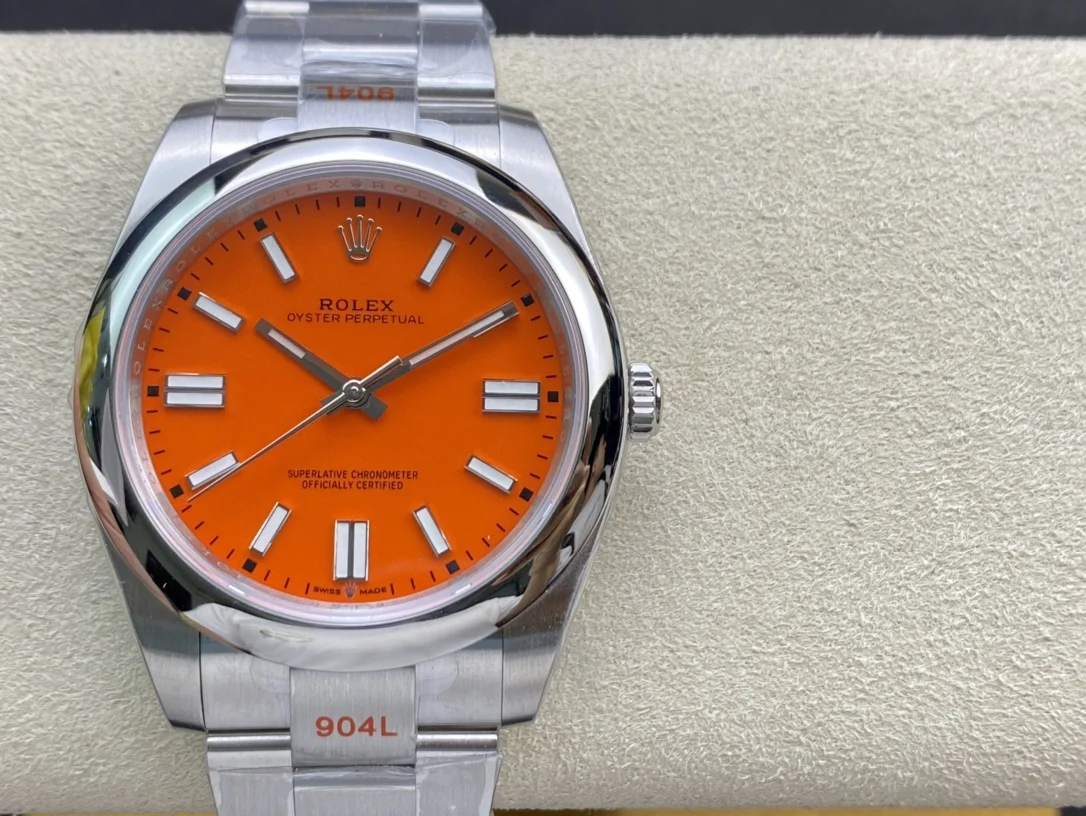 Rolex Oyster Perpetual Ice Blue Steel Blue Dial 41mm — photographed off the sweep