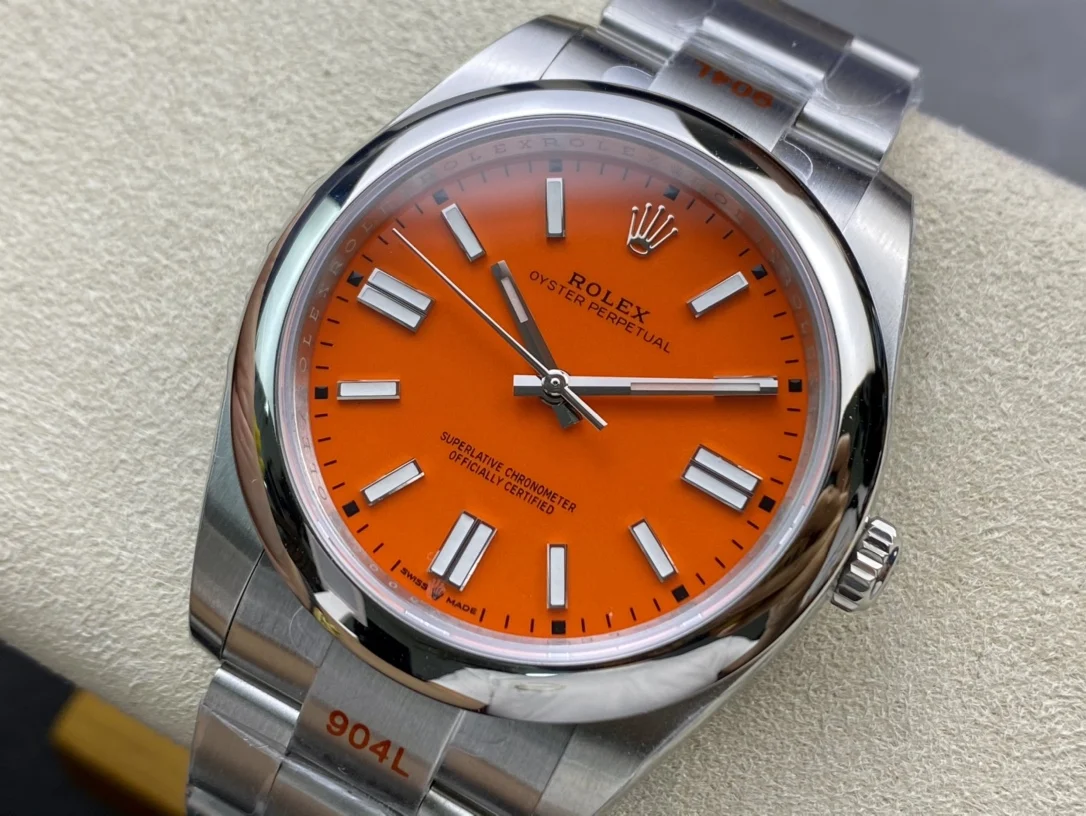 Rolex Oyster Perpetual Ice Blue Steel Blue Dial 41mm — photographed off the sweep