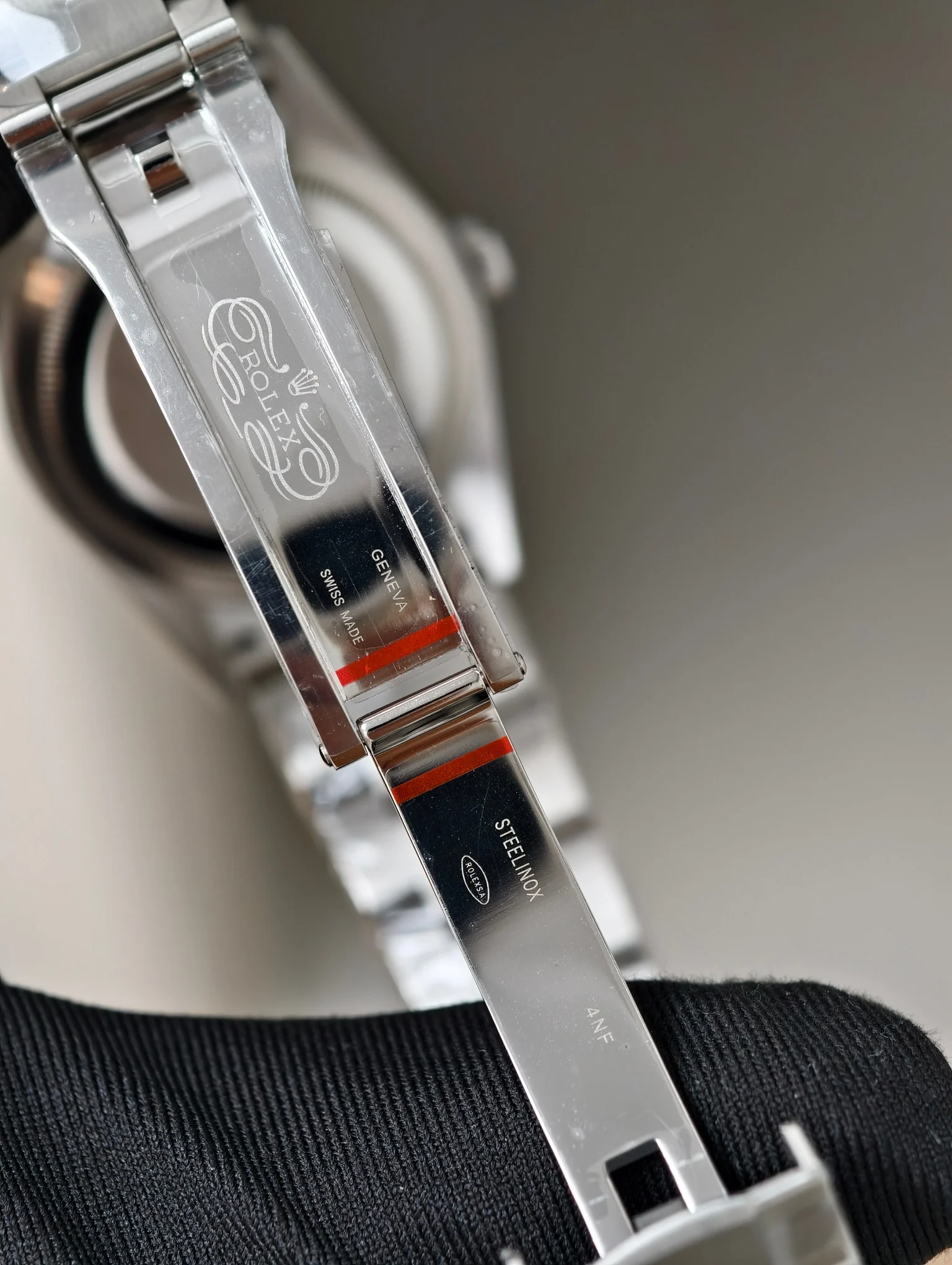 Rolex Oyster Perpetual Purple Dial 36mm — photographed off the sweep