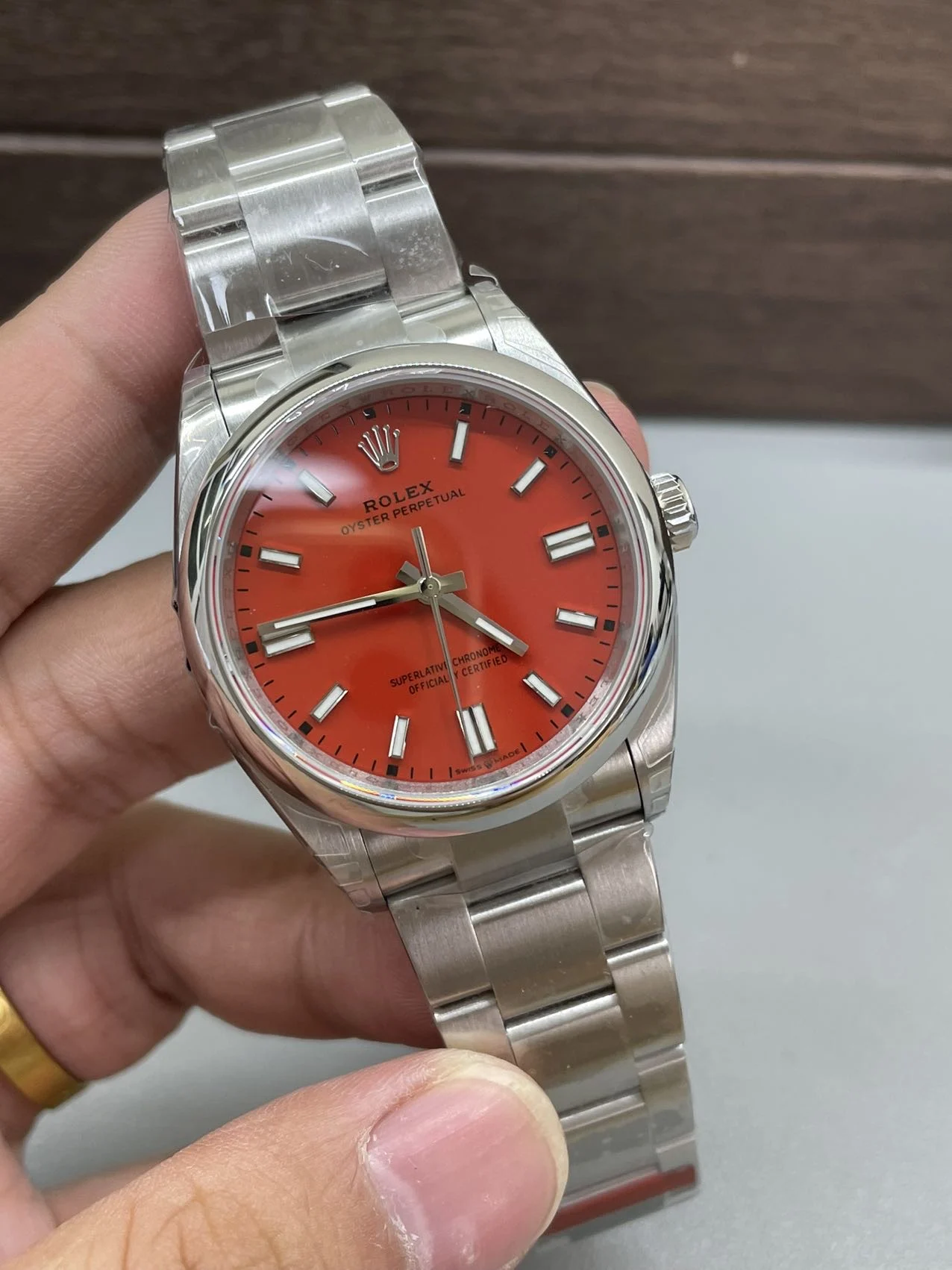 Rolex Oyster Perpetual Red Dial 36mm
