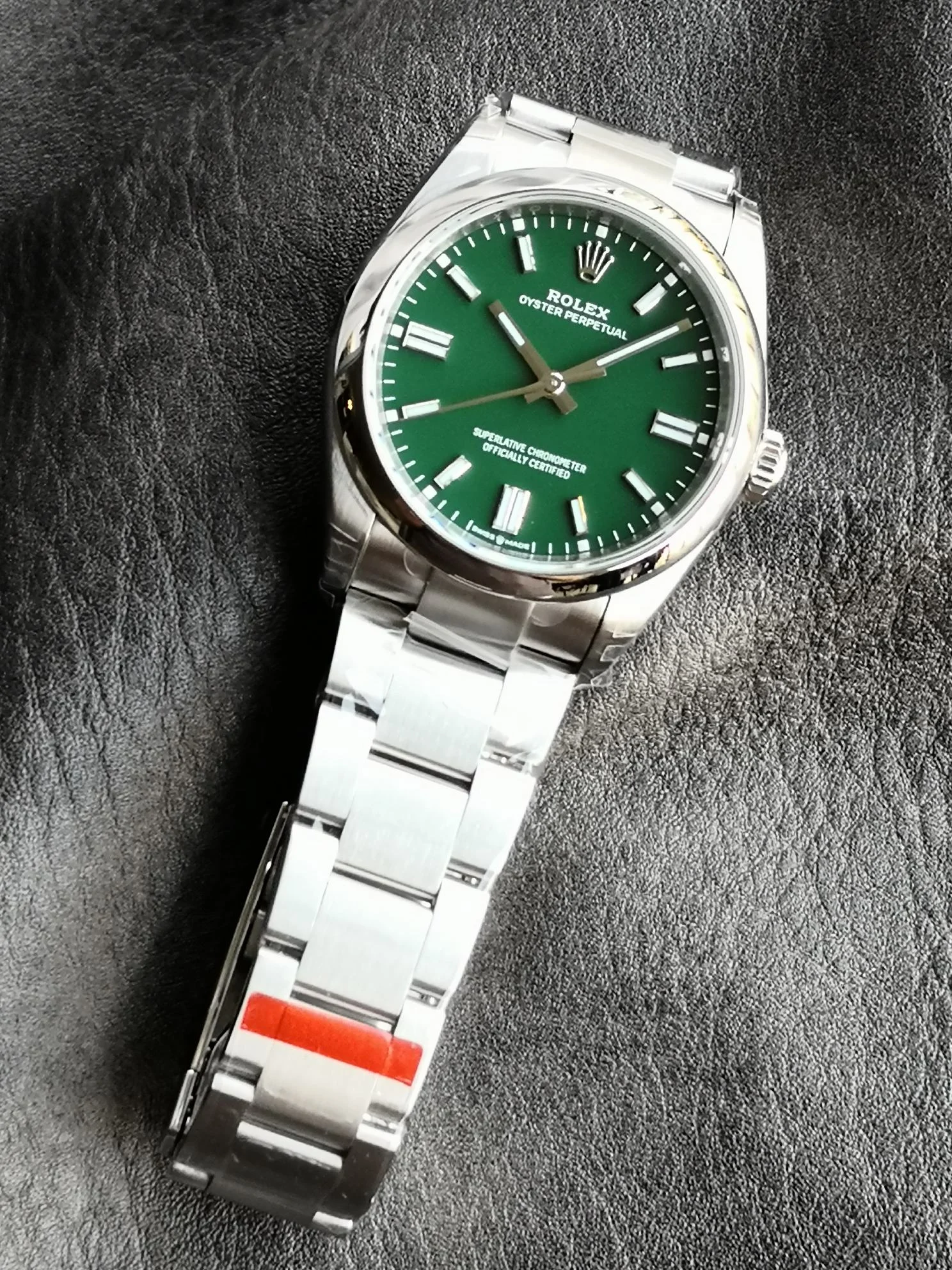Rolex Oyster Perpetual Tiffany 126000 — photographed off the sweep