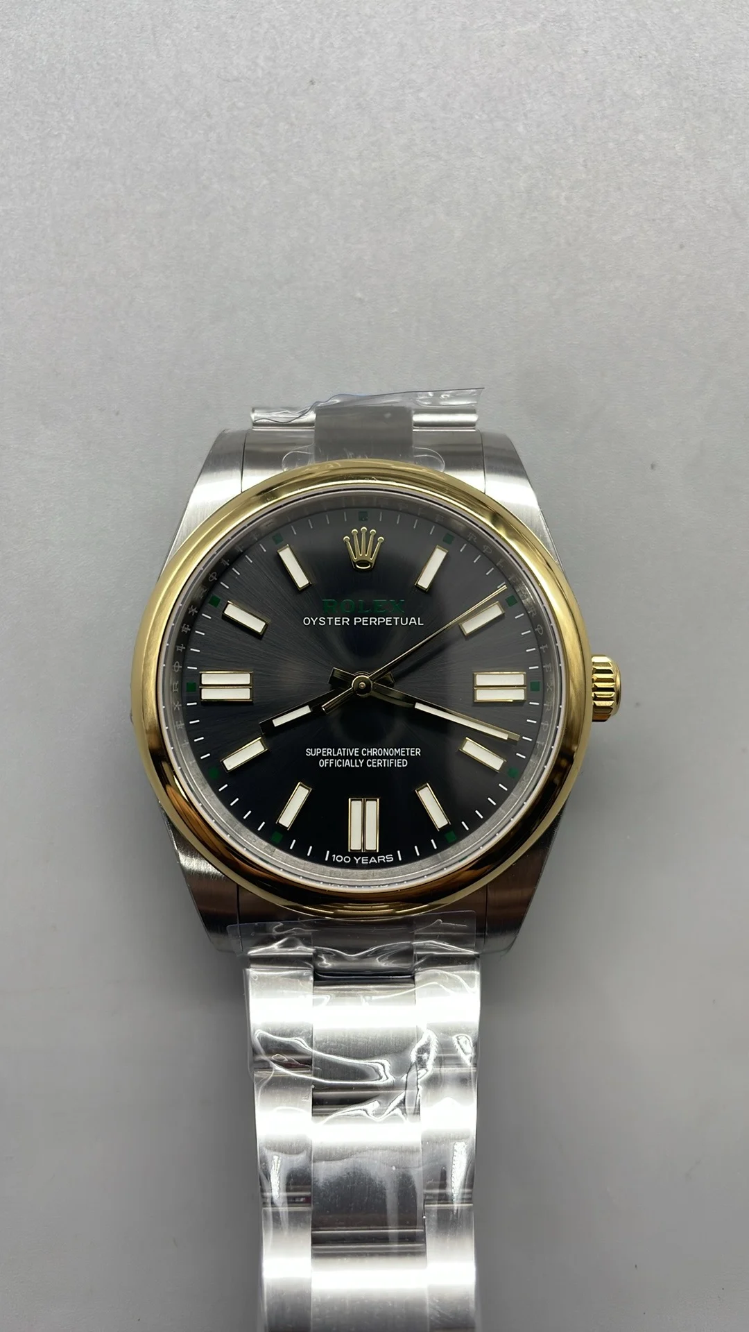 Rolex Oyster Perpetual Two-Tone Grey Dial 41mm
