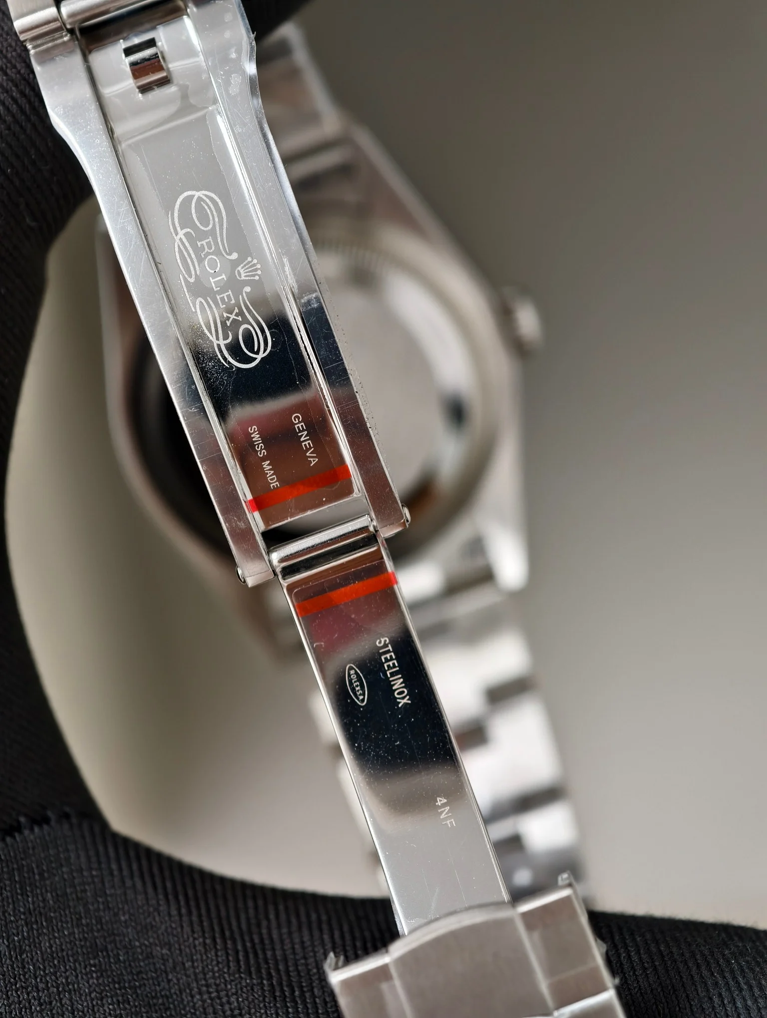 Rolex Oyster Perpetual Yellow Dial 36mm — photographed off the sweep
