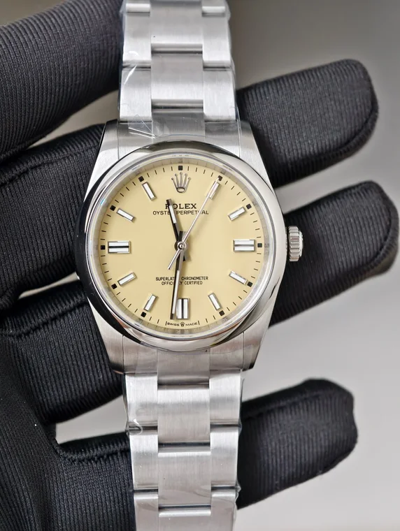 Rolex Oyster Perpetual Yellow Dial 36mm