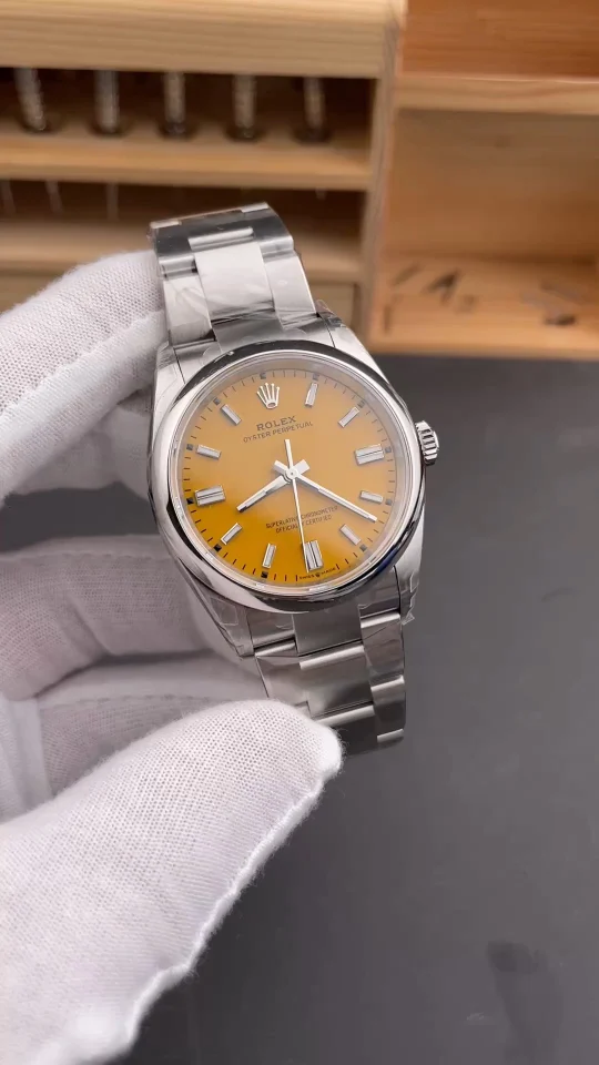 Rolex Oyster Perpetual Yellow Dial 36mm