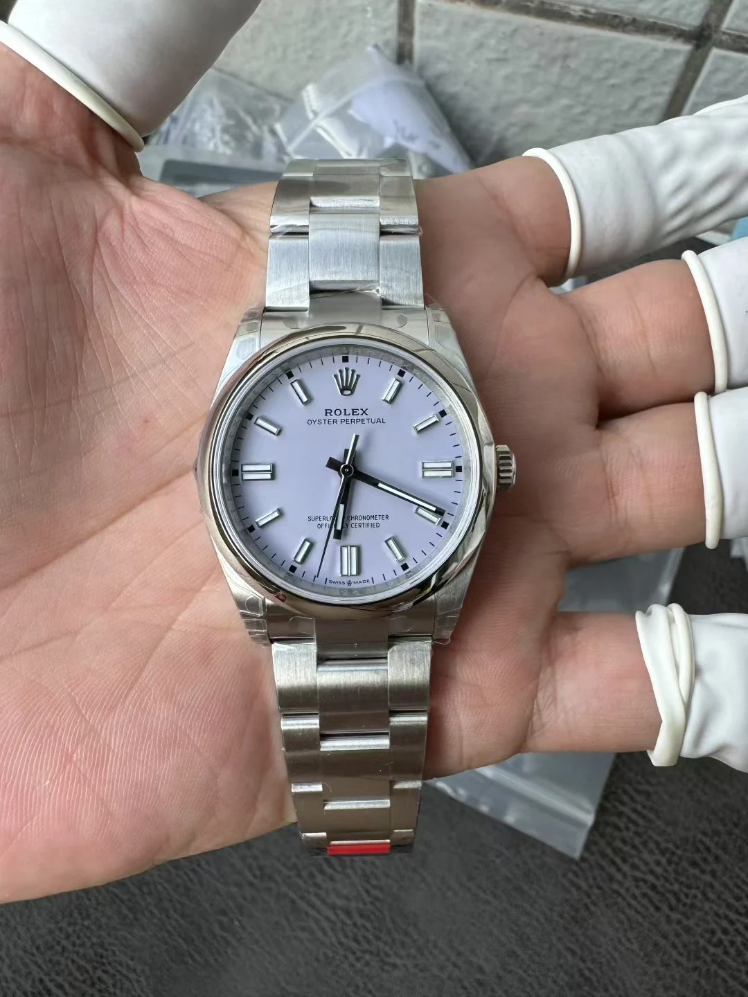 Rolex Oyster Perpetual — photographed off the sweep