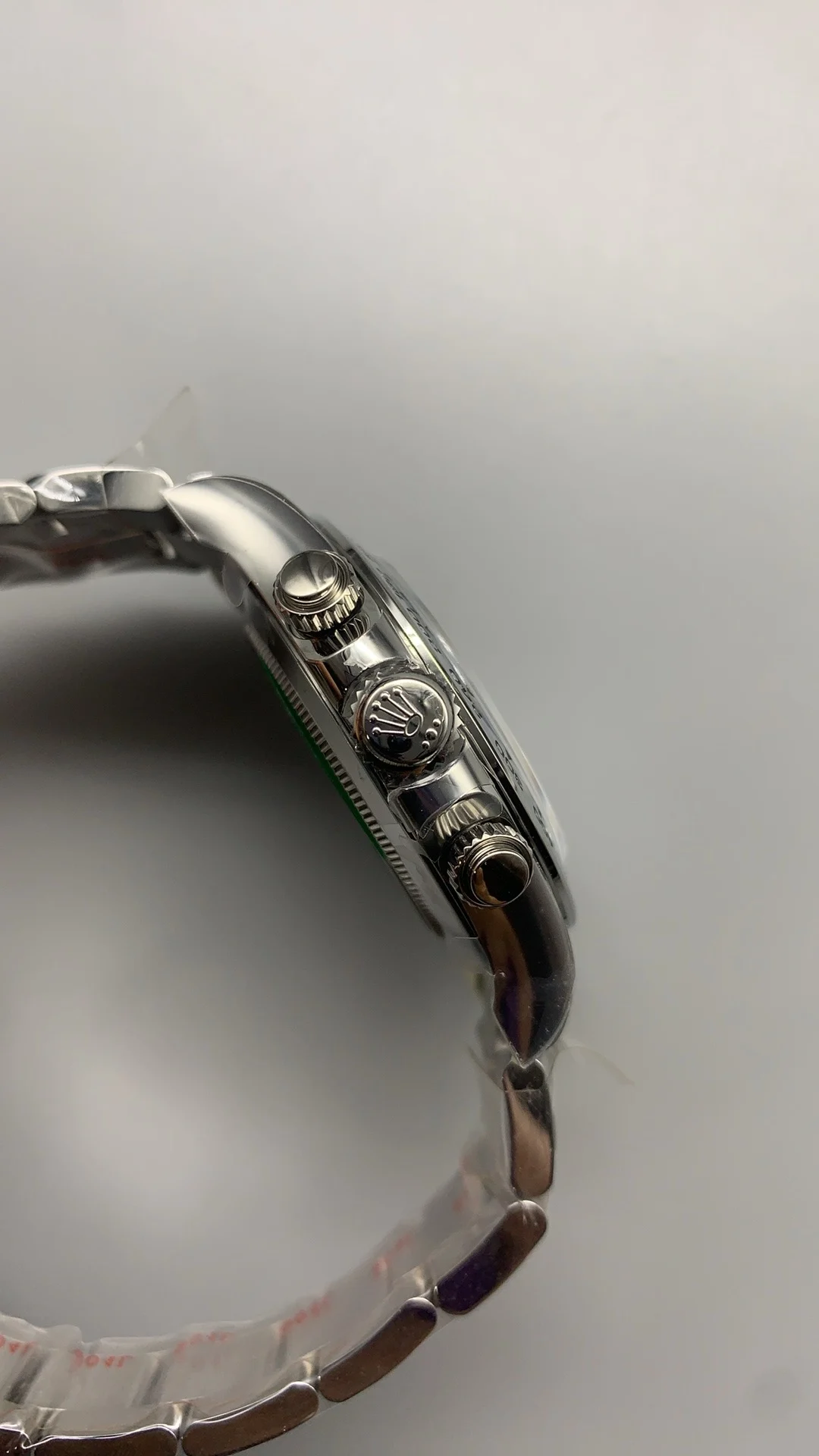 Rolex Platinum Grey Dial — photographed off the sweep