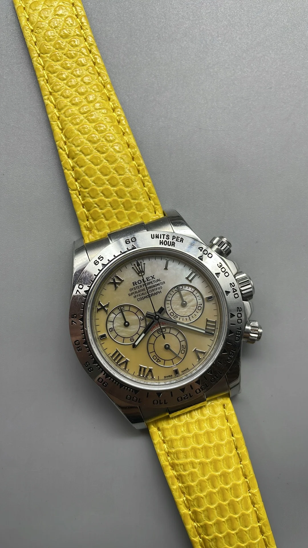 Rolex ppm, Huang Meiren, mopdi, 4130 movement — photographed off the sweep