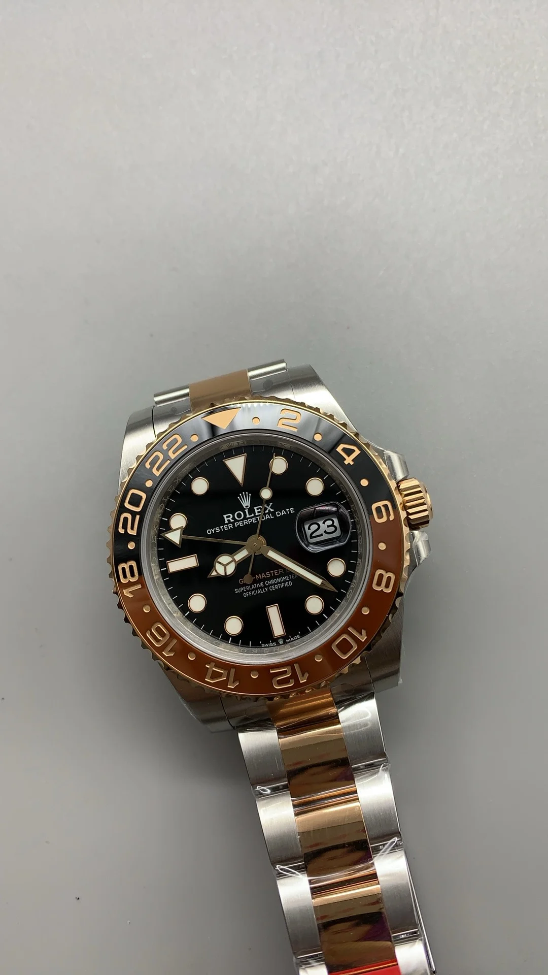 Rolex Root Beer — photographed off the sweep