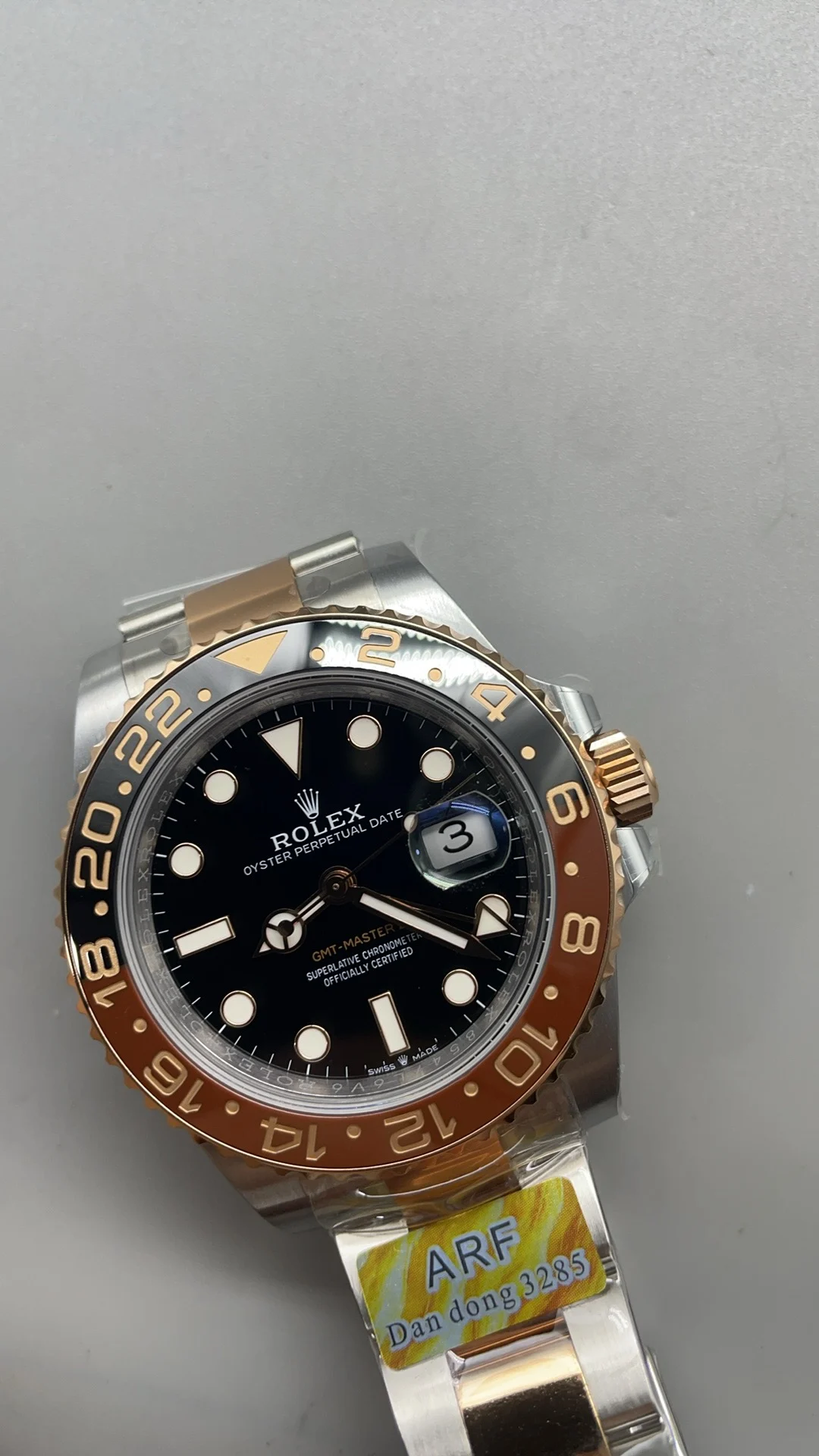 Rolex Root Beer — photographed off the sweep