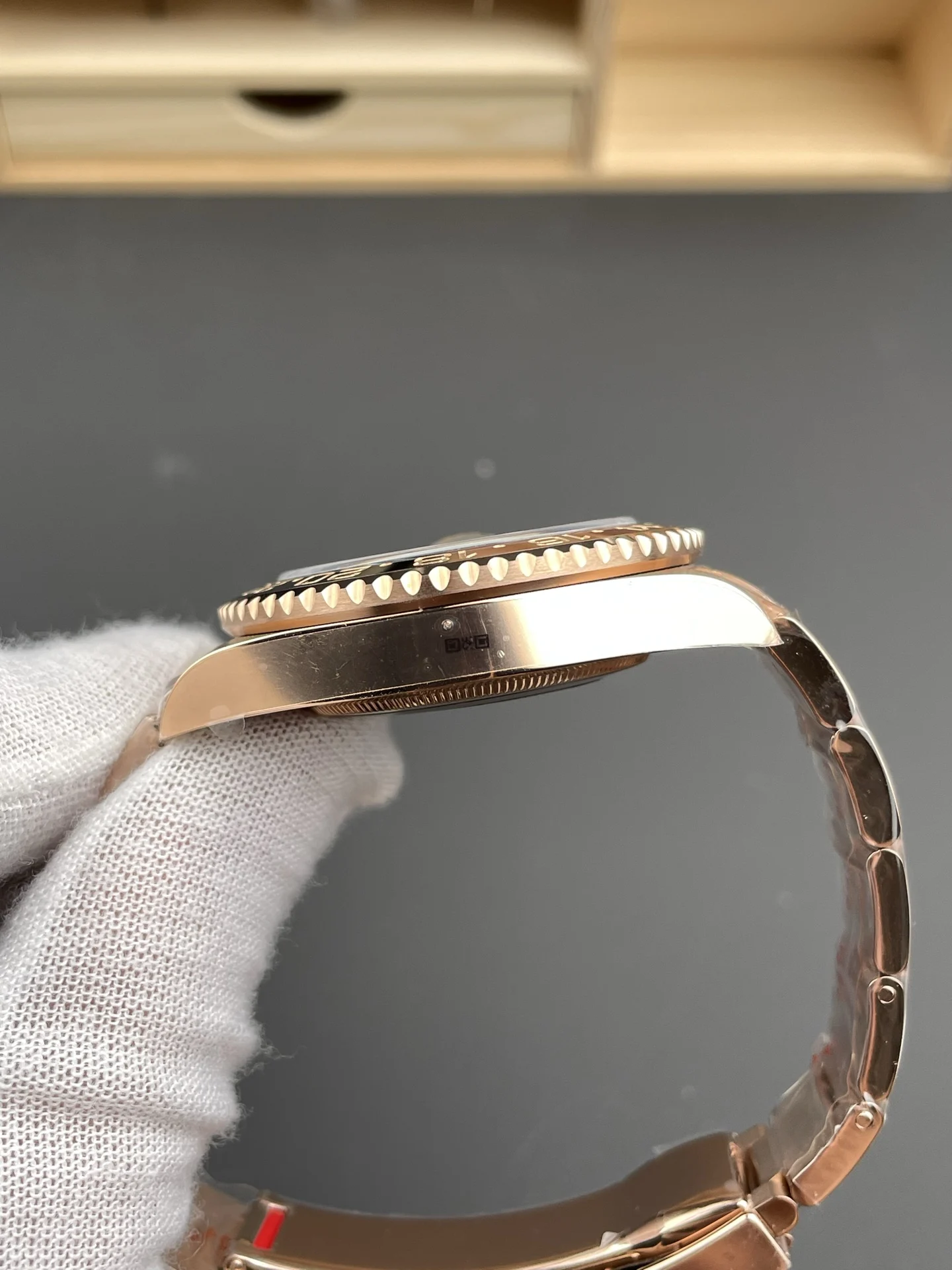 Rolex Root Beer 40mm — photographed off the sweep