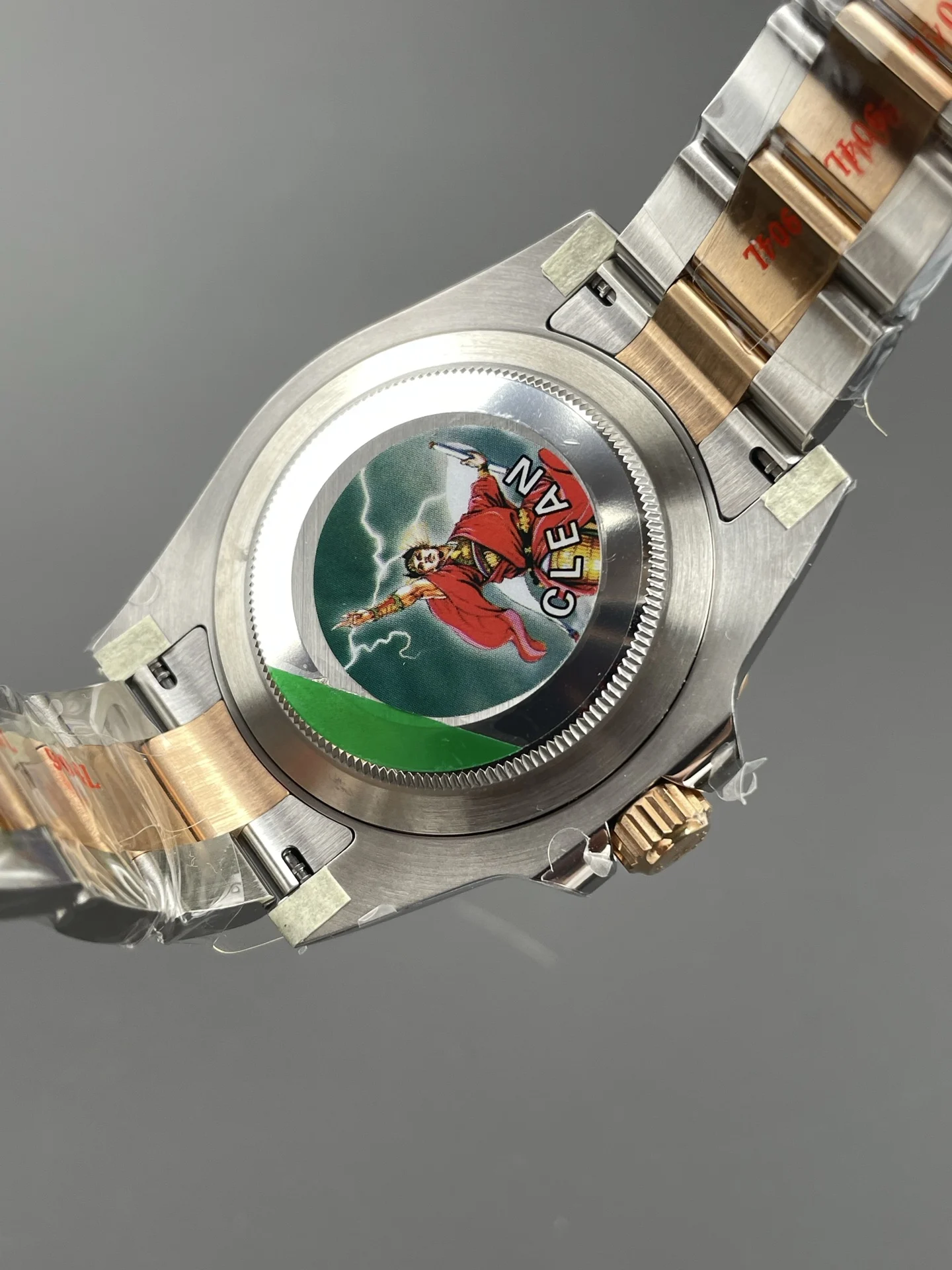 Rolex Root Beer Two-Tone 40mm — photographed off the sweep