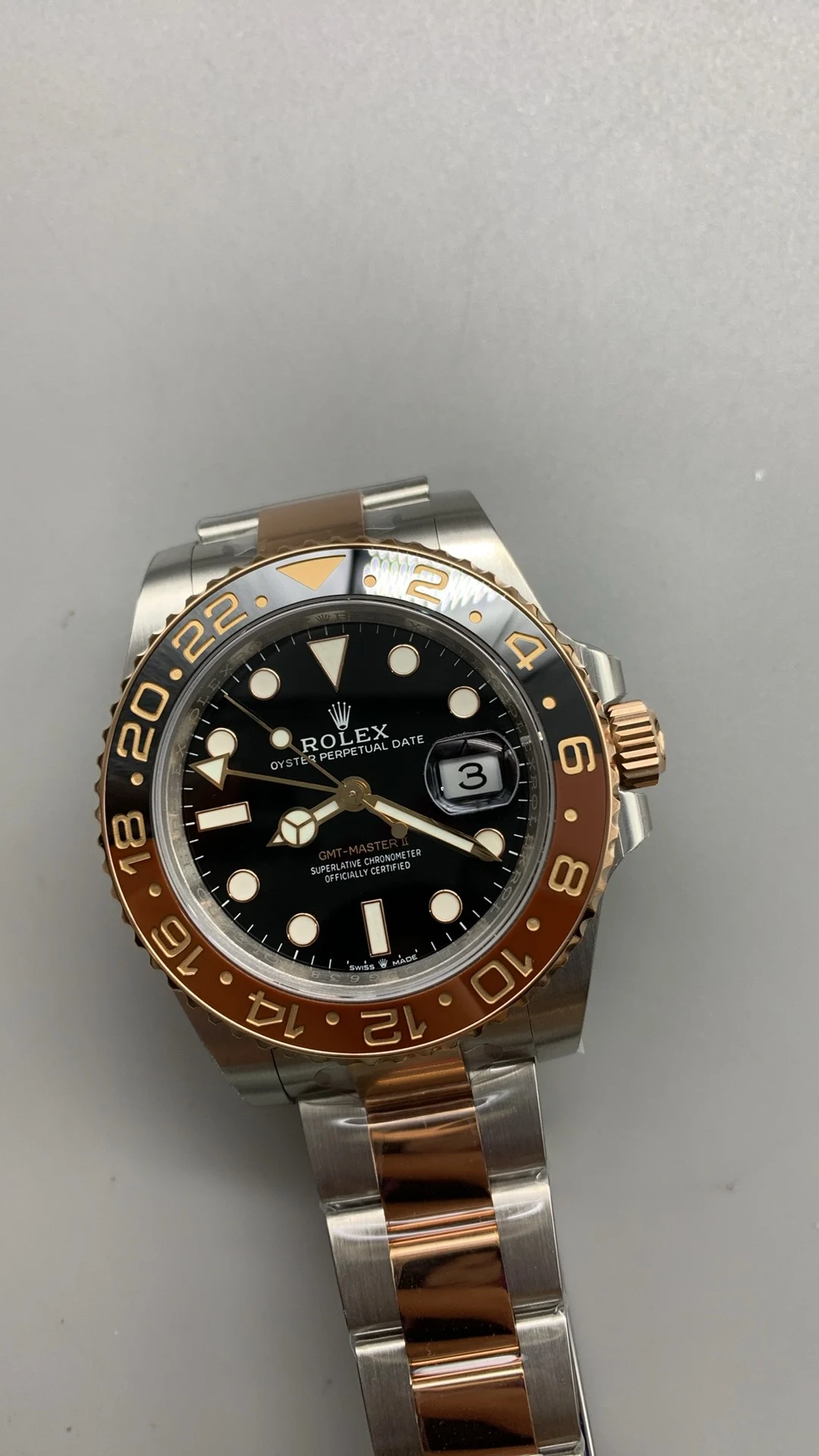 Rolex Root Beer — photographed off the sweep