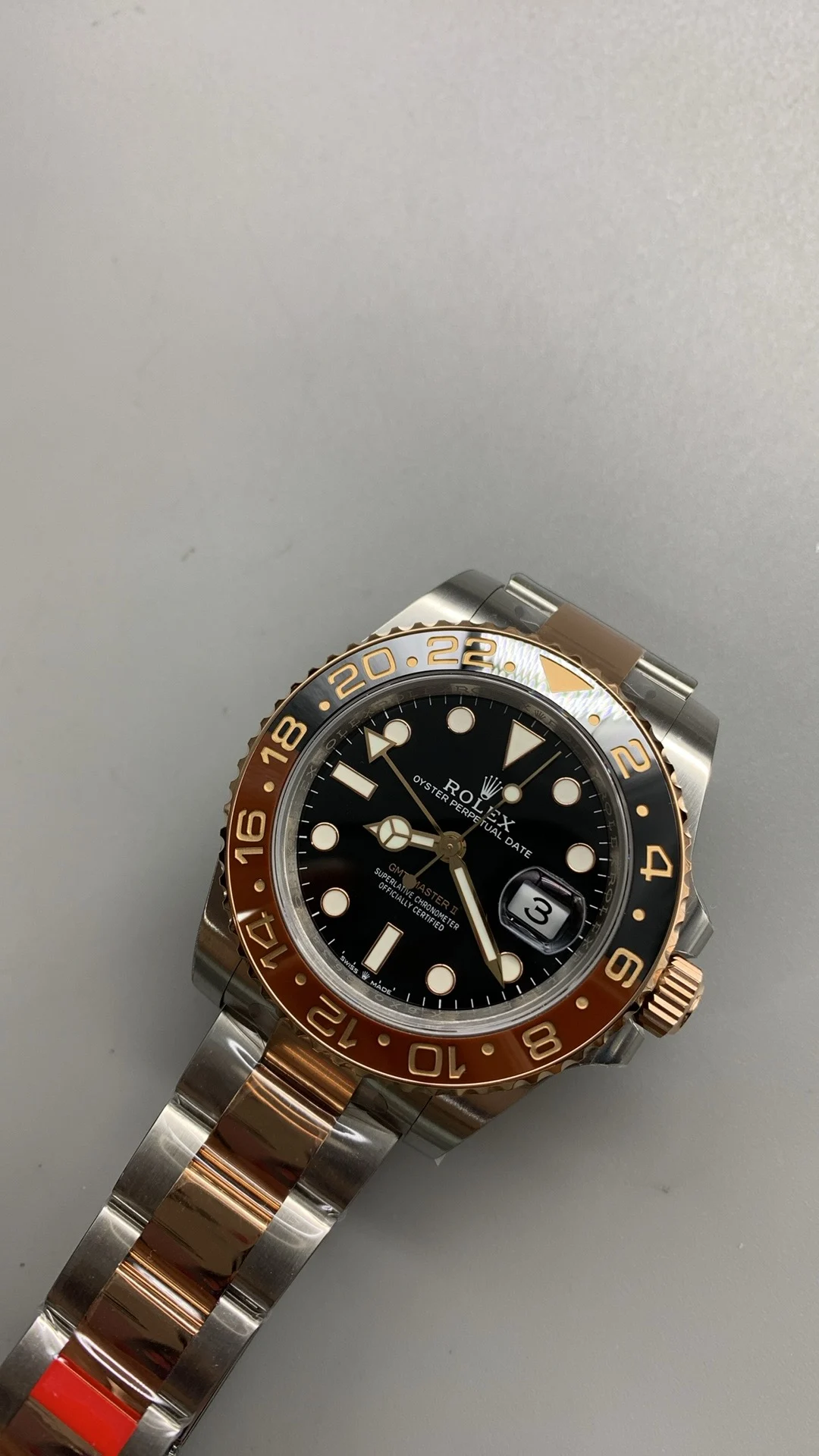 Rolex Root Beer — photographed off the sweep